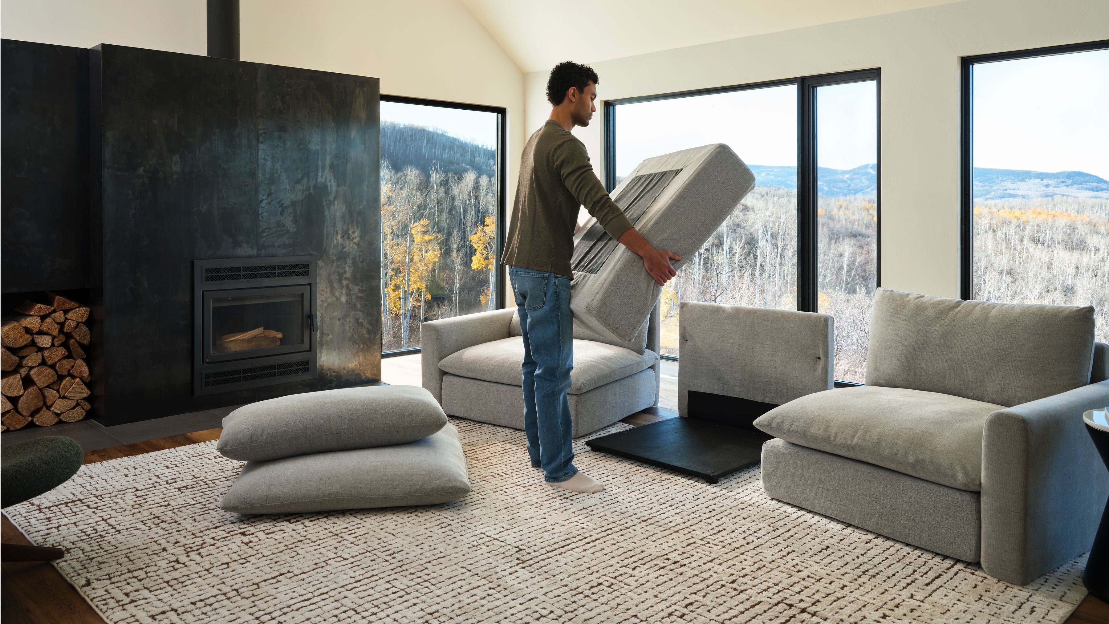 Russet 6-Piece U-Sectional