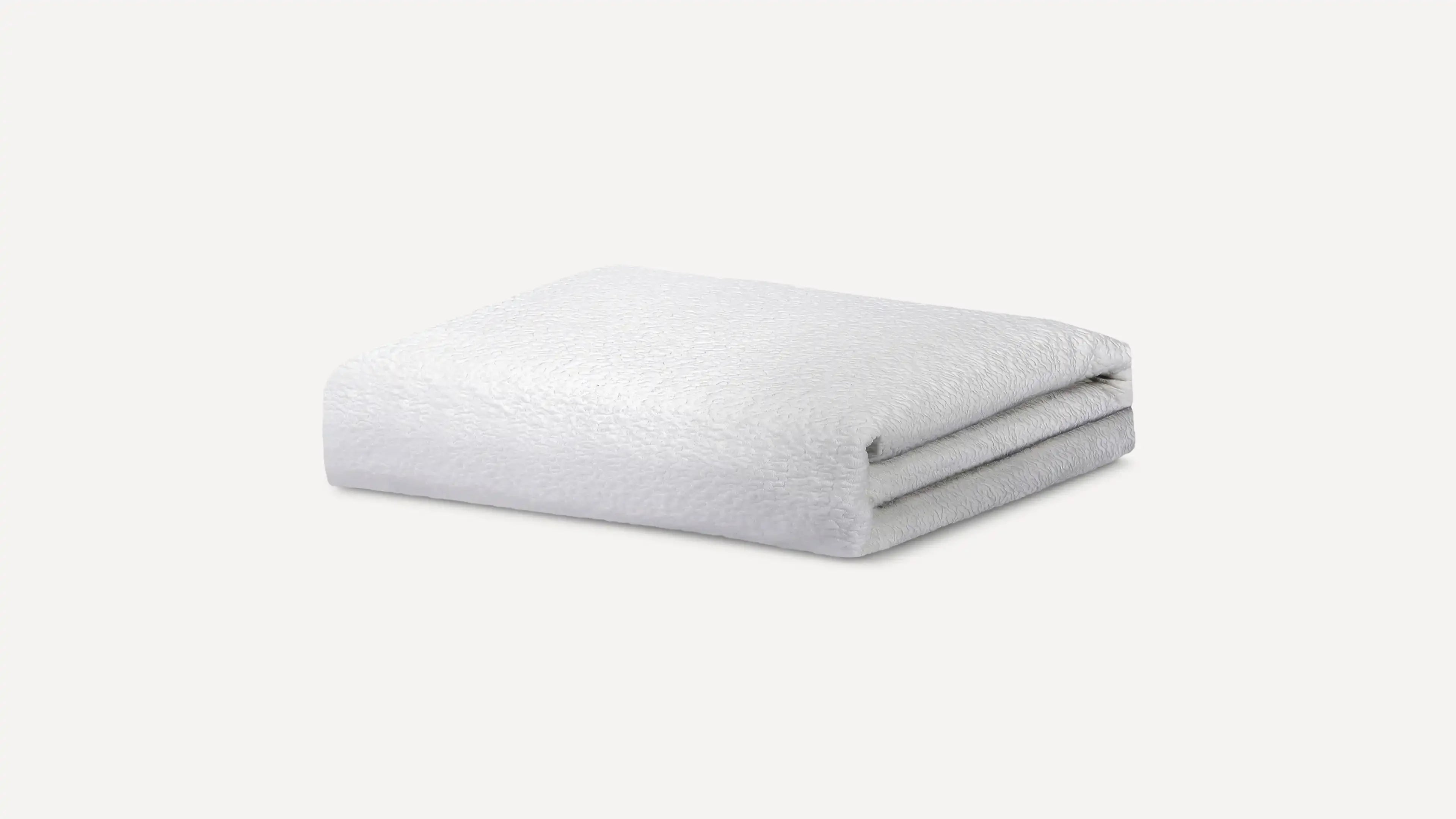 white bedding with a white background