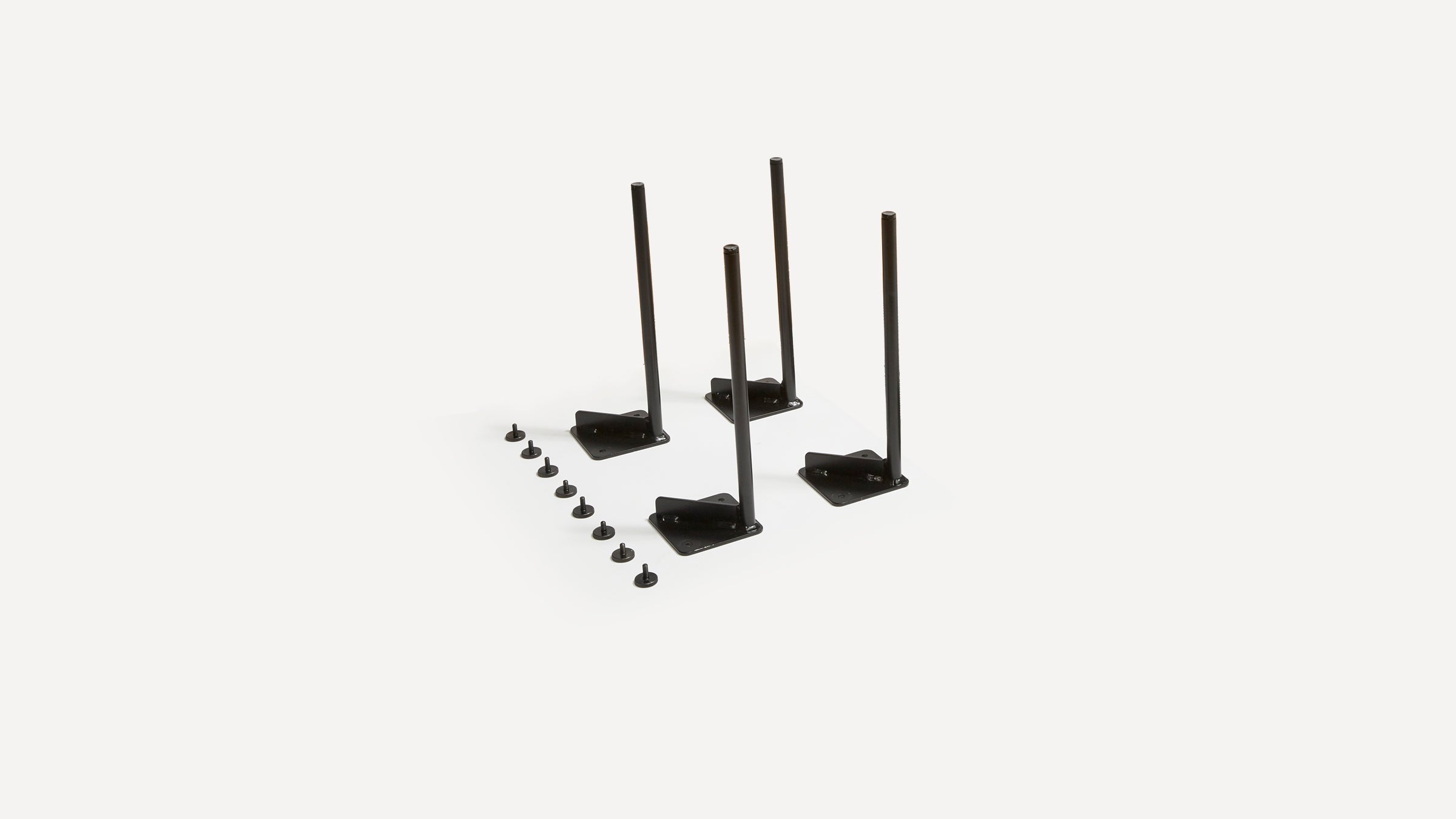 a black metal pole with four black poles