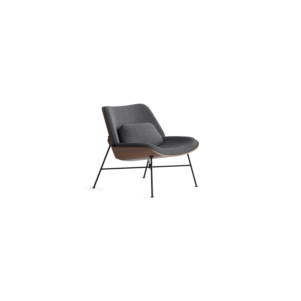 Vesper Lounge Chair - Heather Charcoal/Walnut