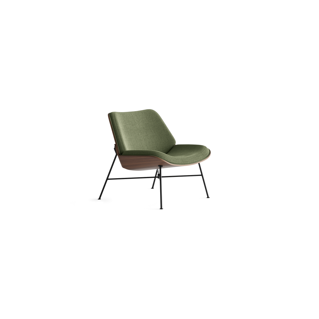 Vesper Lounge Chair - Moss Green/Walnut