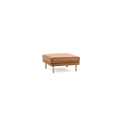 Field Leather Ottoman - Camel - Top Grain Leather / Oak - Wood