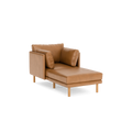 Field Leather 2-Piece Lounger - Camel - Top Grain Leather / Oak - Wood