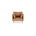 Field Leather Armchair - Camel - Top Grain Leather / Oak - Wood