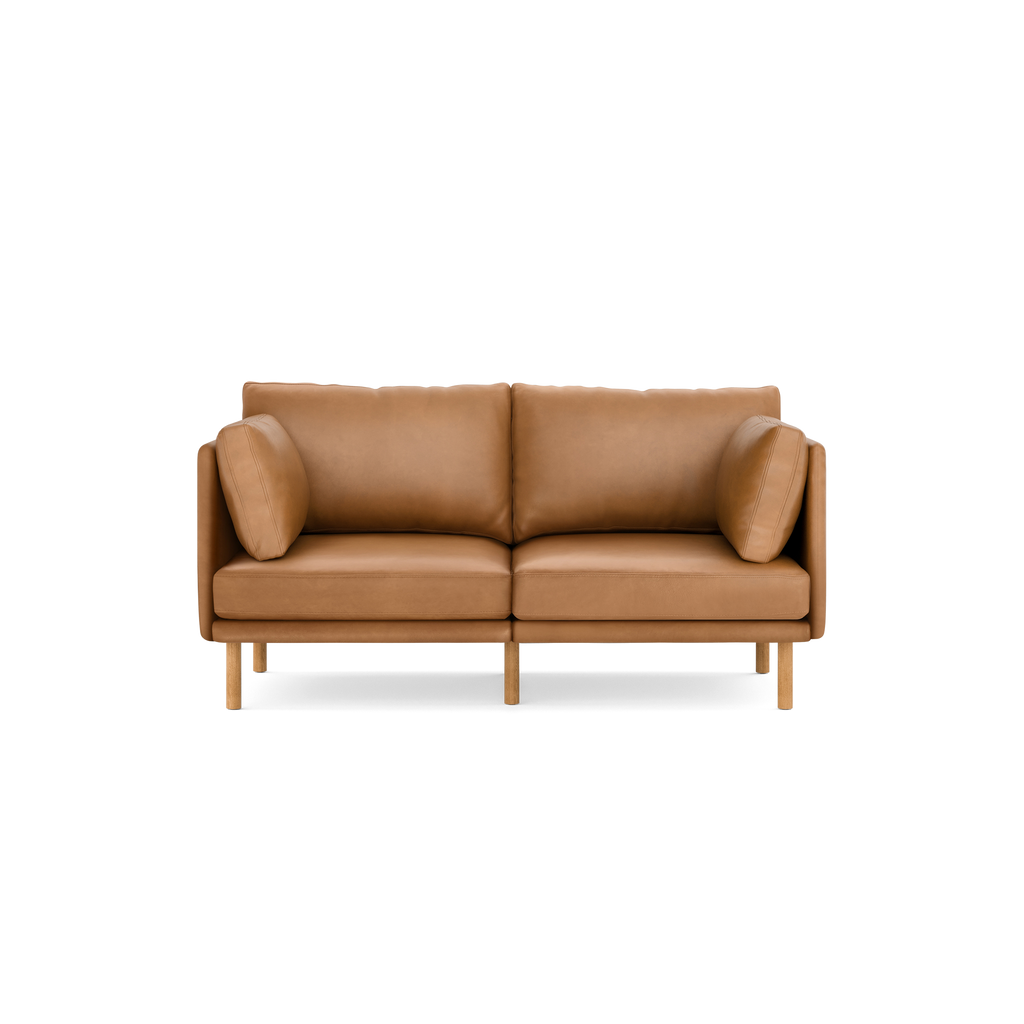 Field Leather 2-Piece Sofa - Camel - Top Grain Leather / Oak - Wood