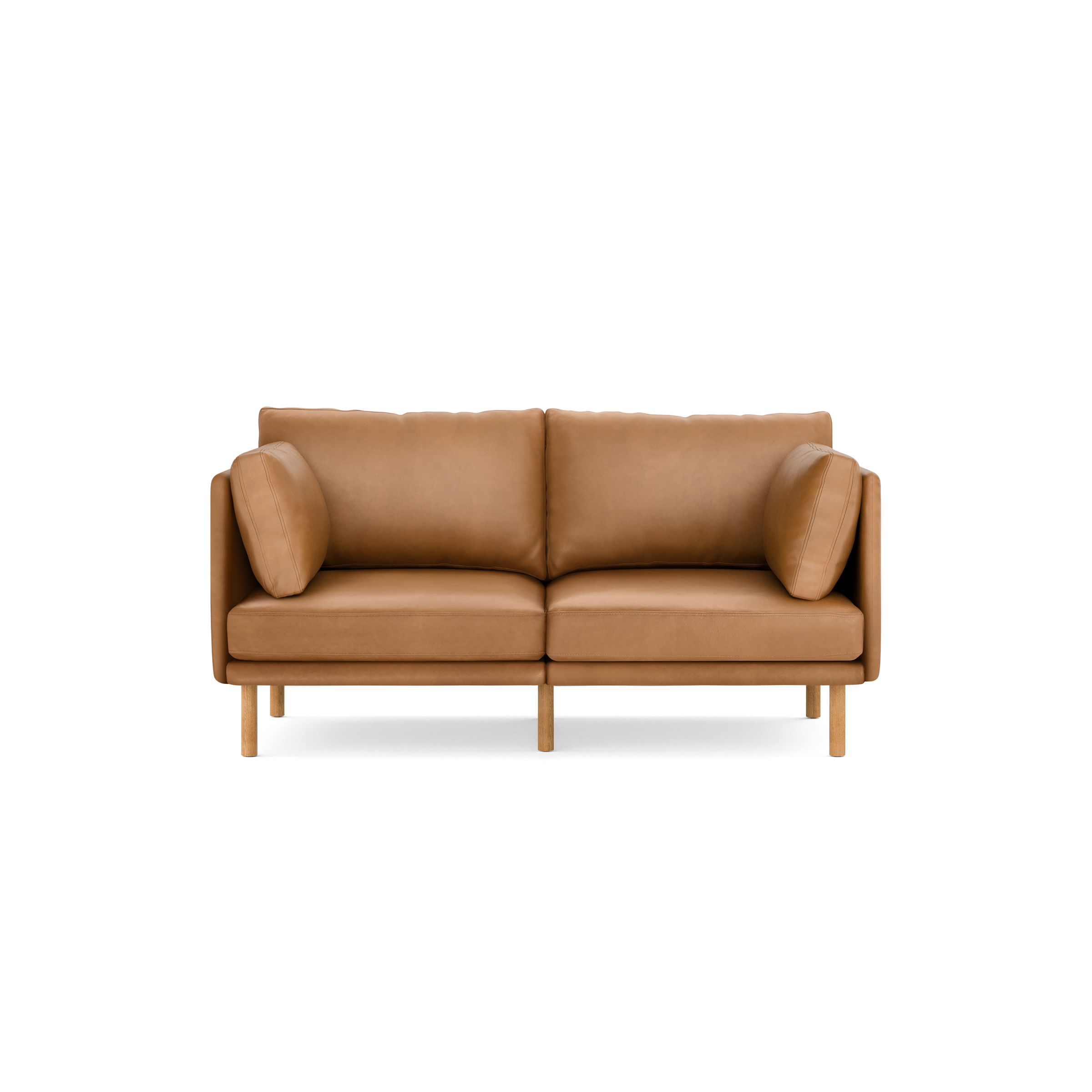 Field Leather 2-Piece Sofa - Camel - Top Grain Leather / Oak - Wood