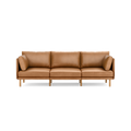 Field Leather 3-Piece Sofa - Camel - Top Grain Leather / Oak - Wood