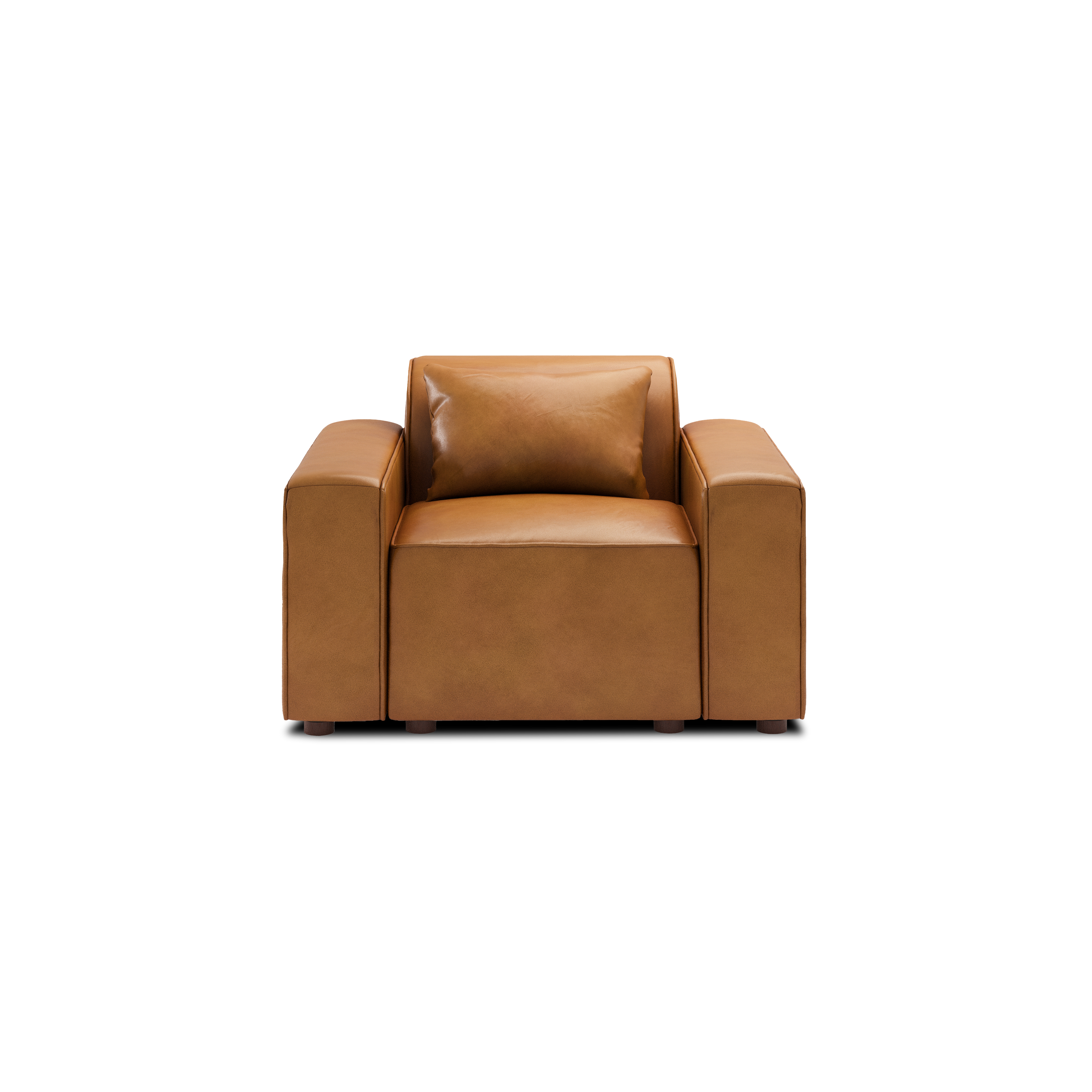 Mambo Armchair - Camel - Top Grain Leather / Low