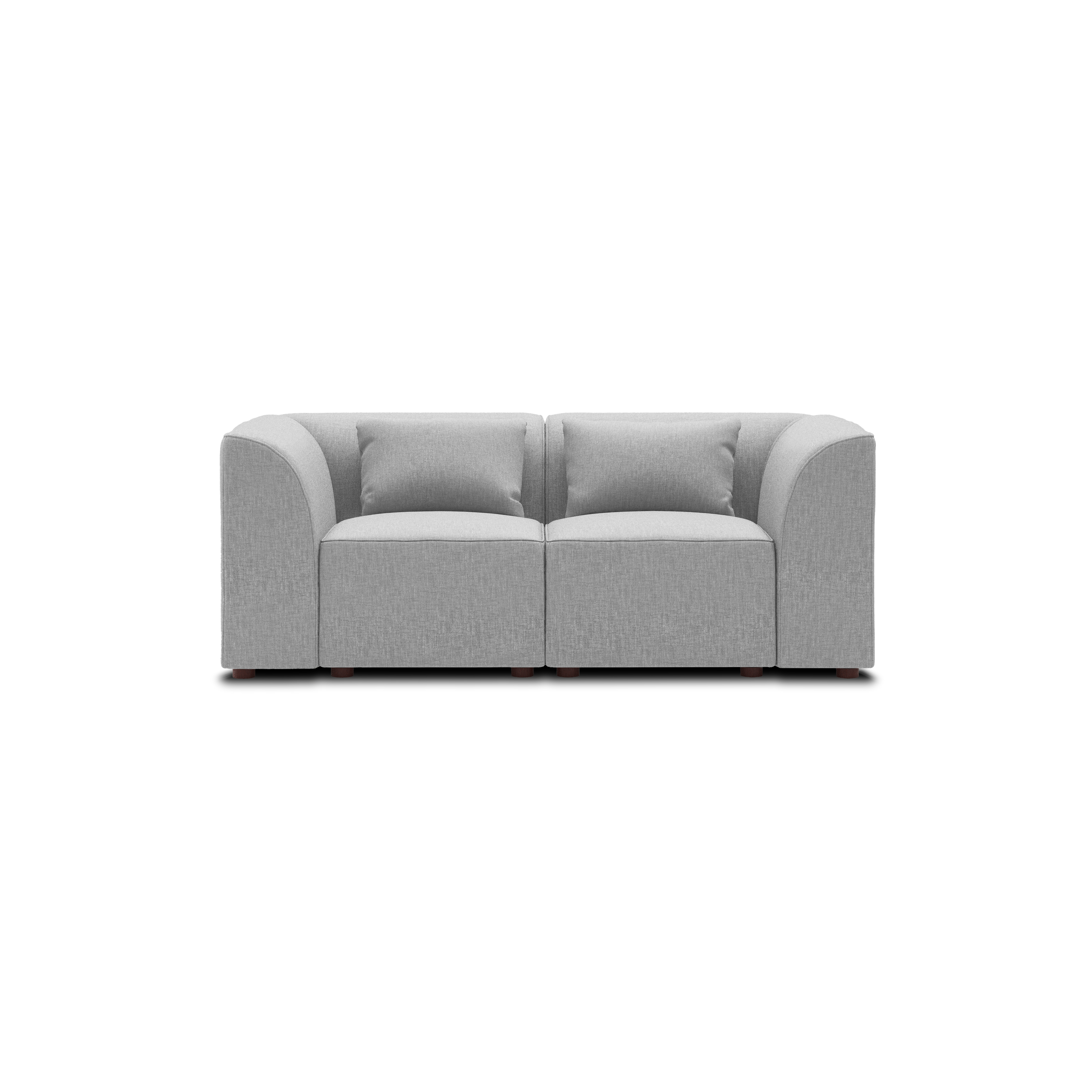 Mambo Loveseat - Crushed Gravel - Performance Basketweave / High
