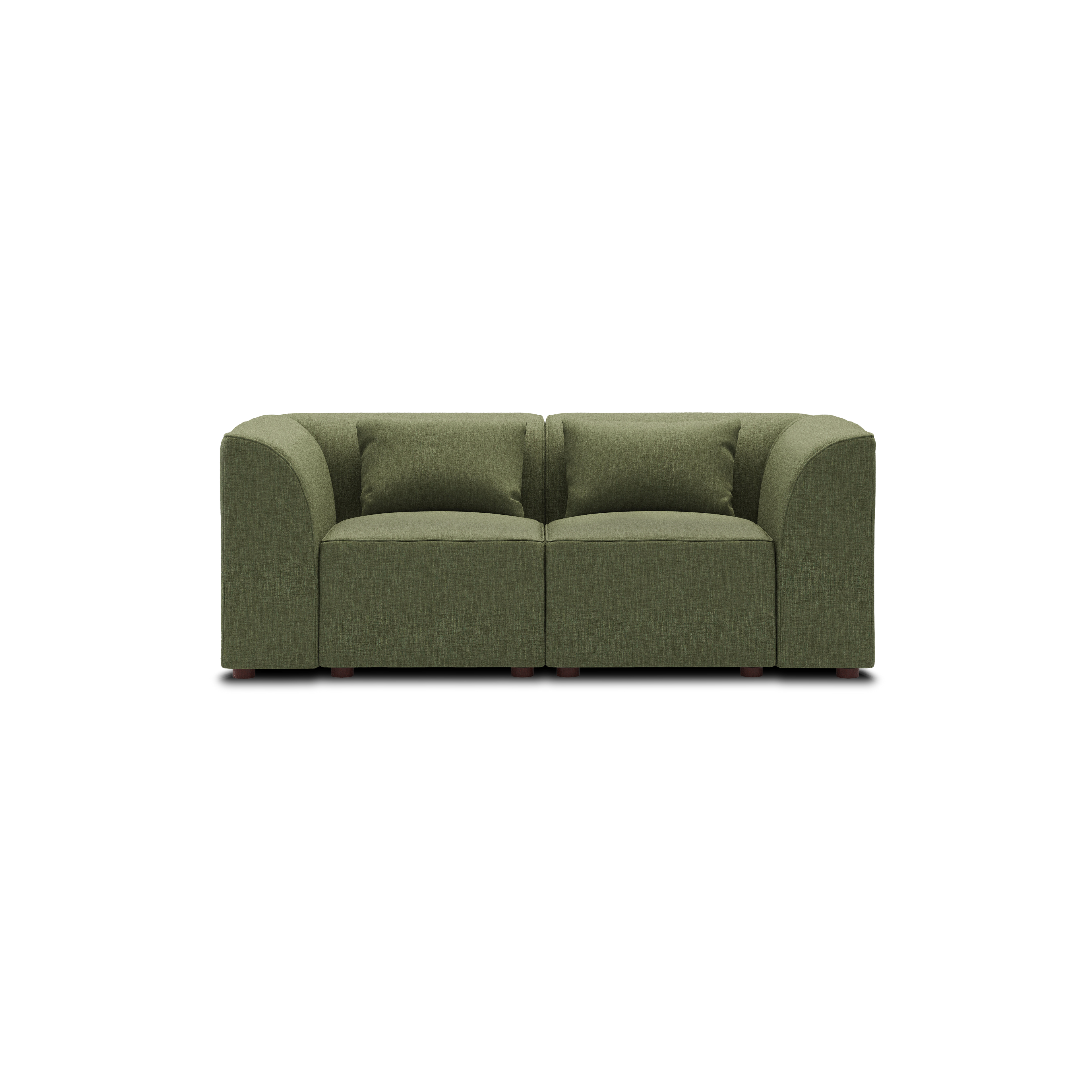 Mambo Loveseat - Moss Green - Performance Basketweave / High