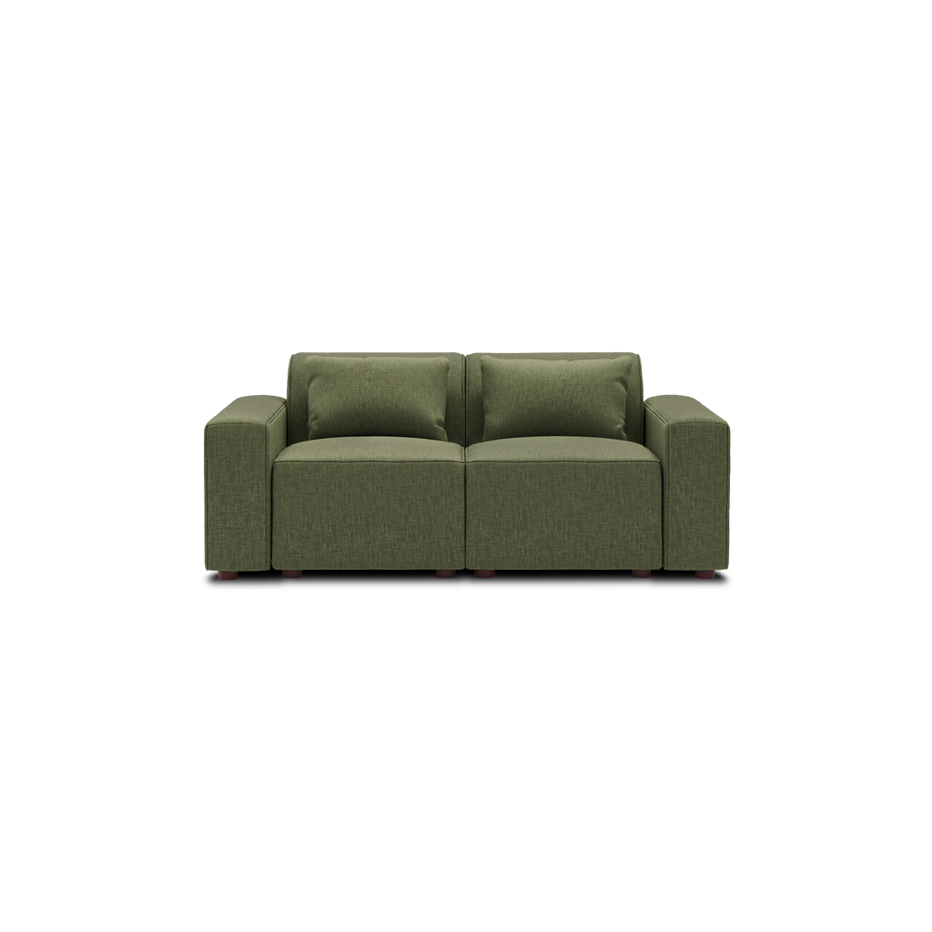 Mambo Loveseat - Moss Green - Performance Basketweave / Low