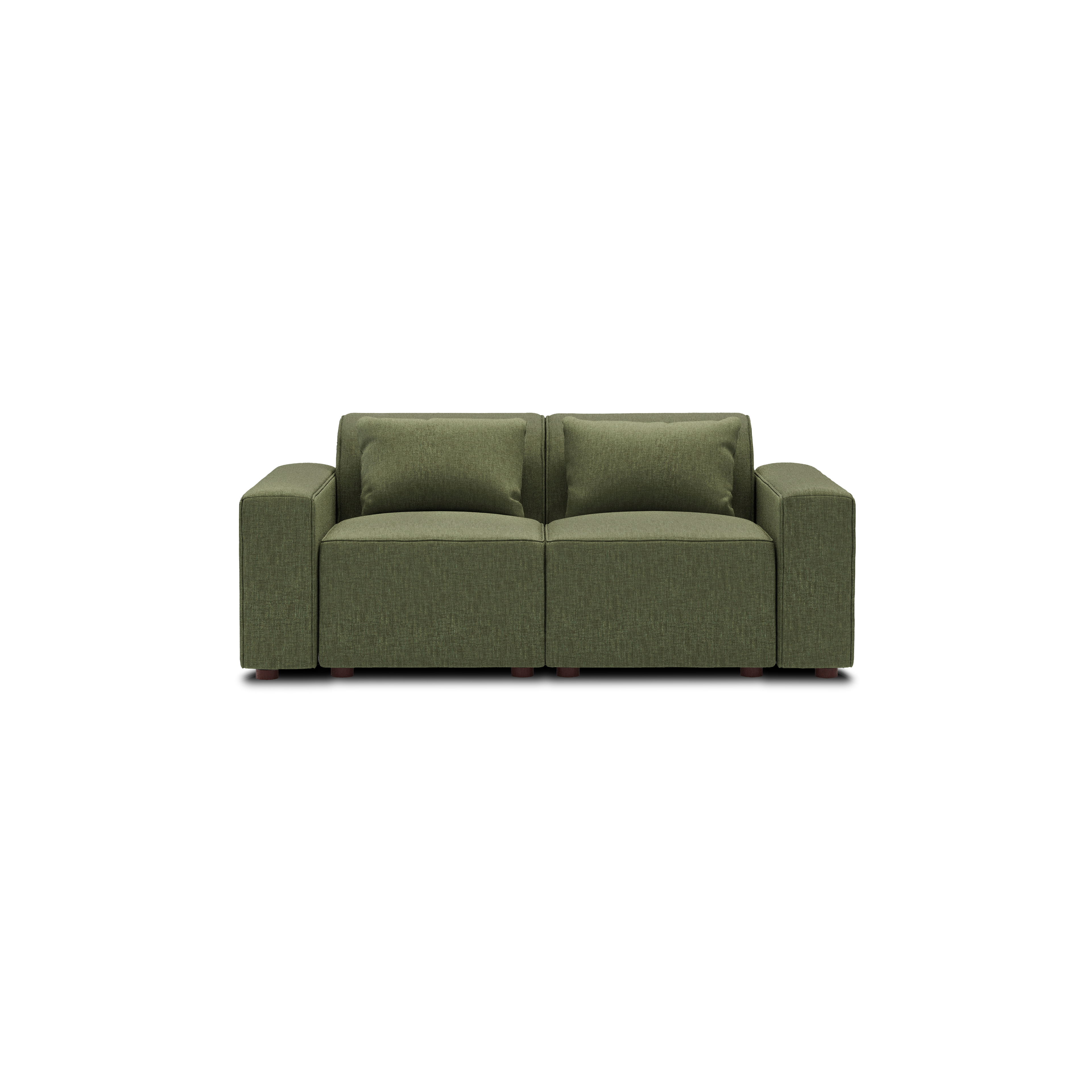 Mambo Loveseat - Moss Green - Performance Basketweave / Low