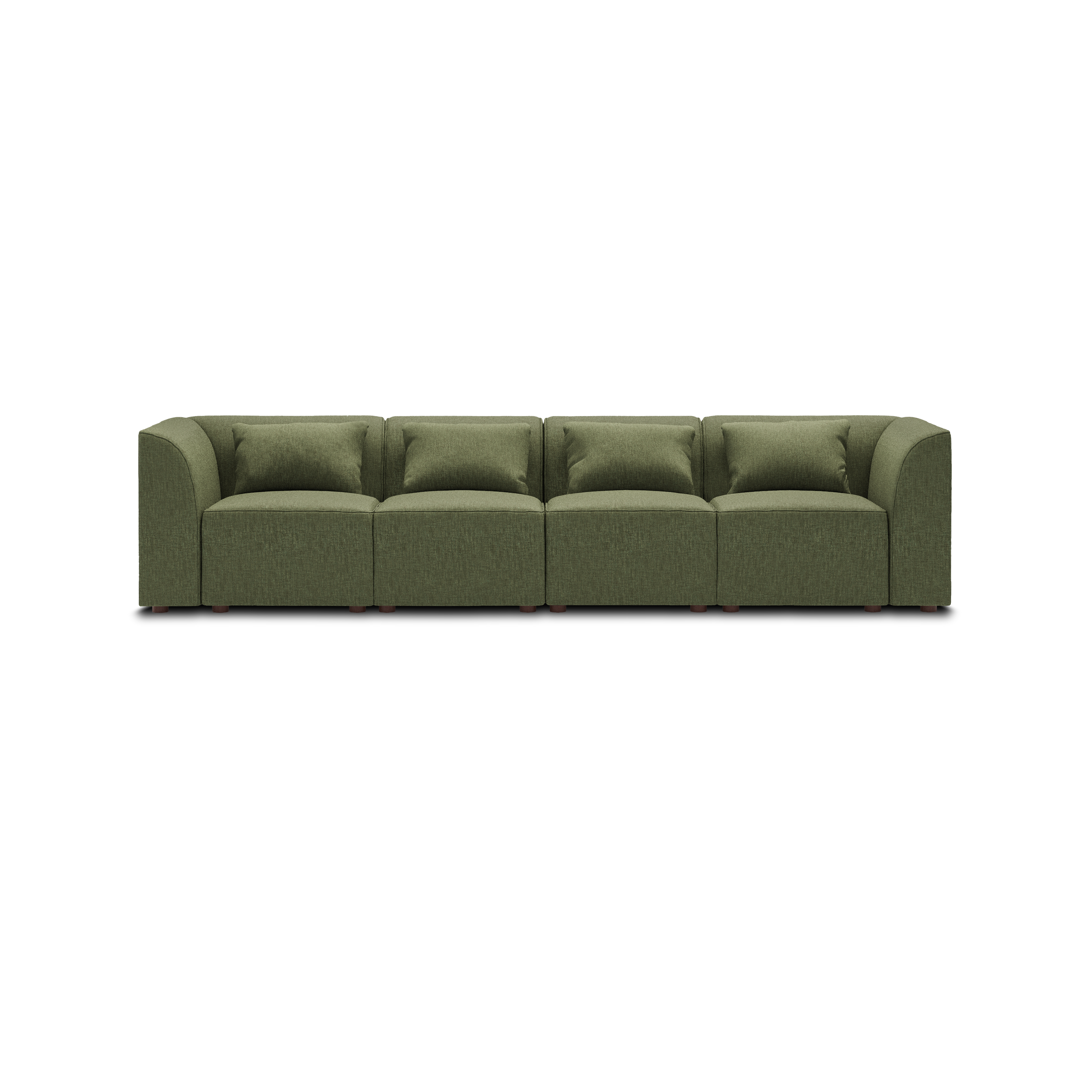Mambo 4-Piece Sofa - Moss Green - Performance Basketweave / High