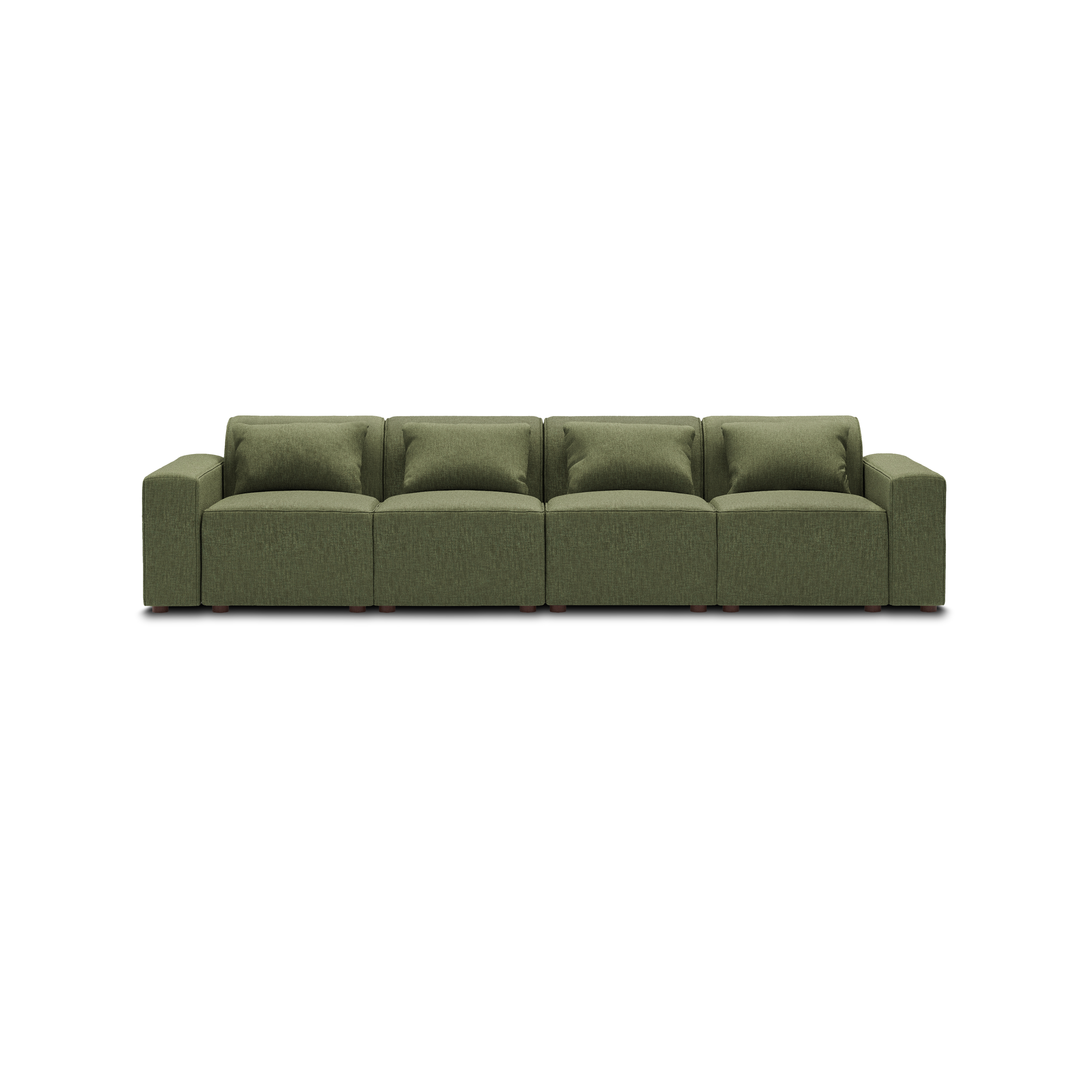 Mambo 4-Piece Sofa - Moss Green - Performance Basketweave / Low