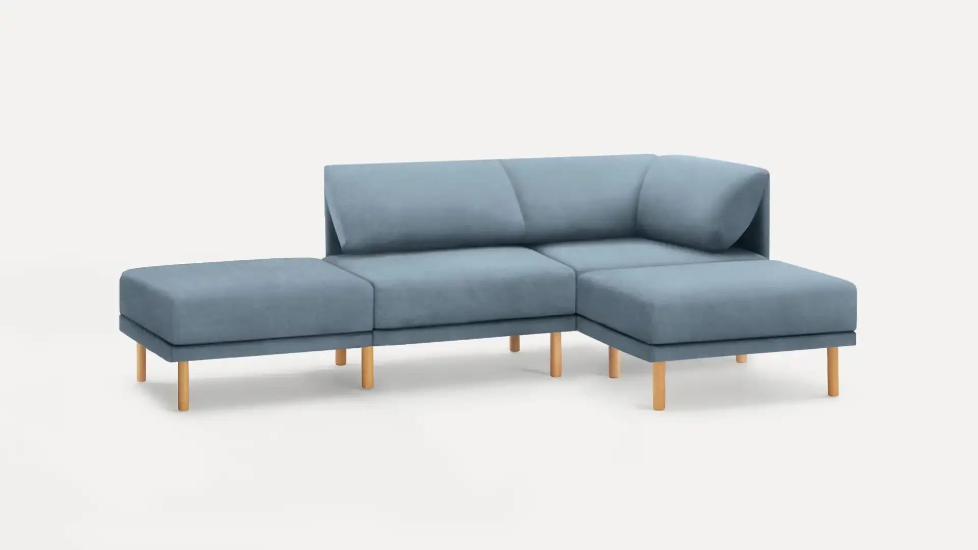 Range 4-Piece Open Sectional Double Lounger