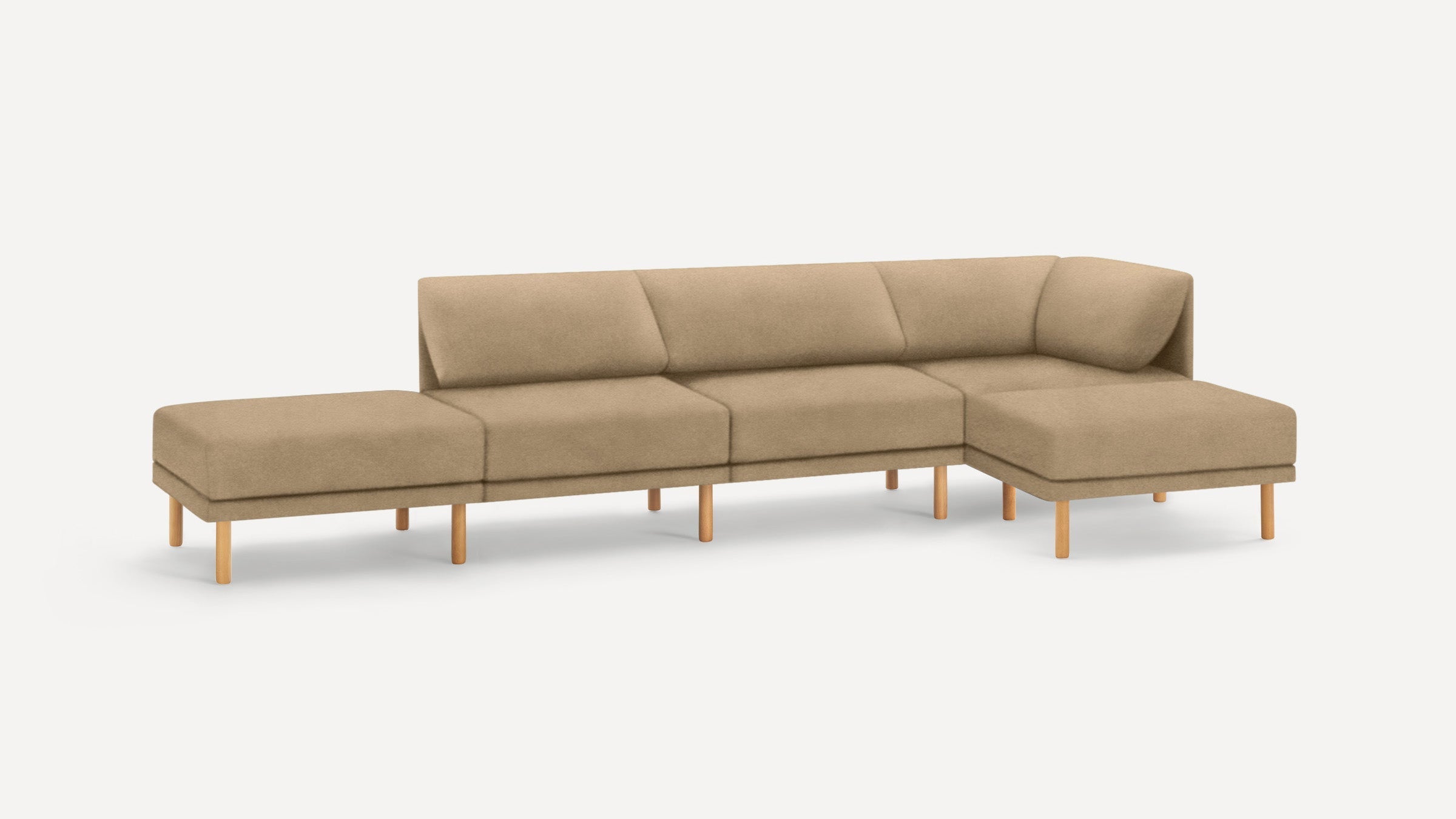 Range 5-Piece Open Sectional Double Lounger