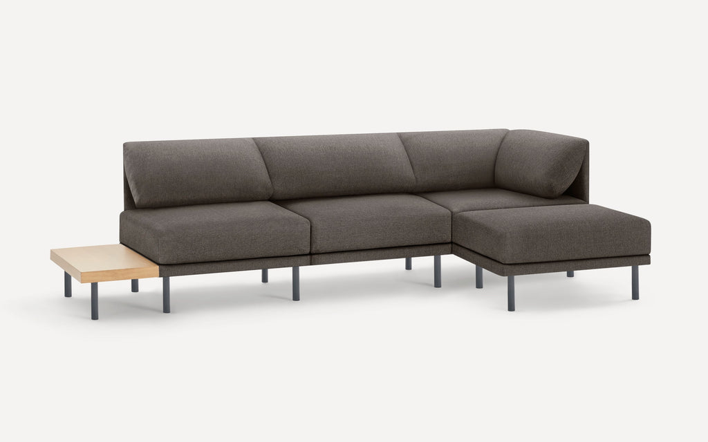 Range 4-Piece One Arm Sectional Lounger with Table