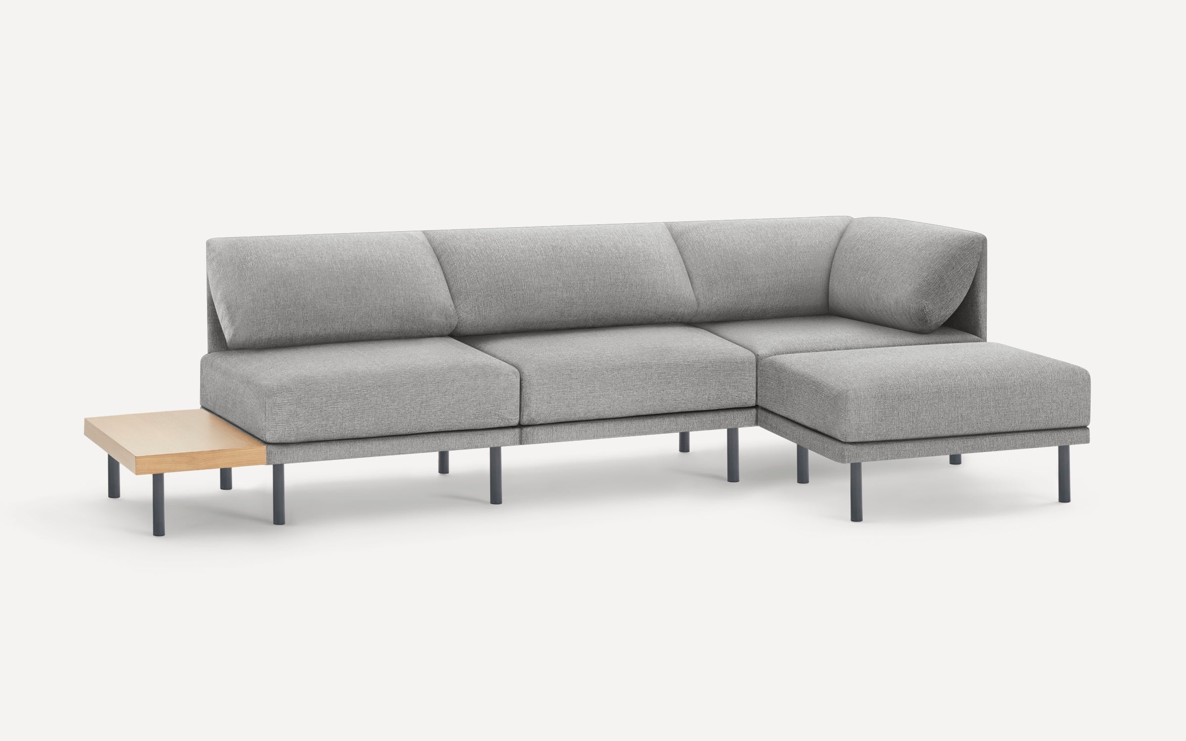 Range 4-Piece One Arm Sectional Lounger with Table