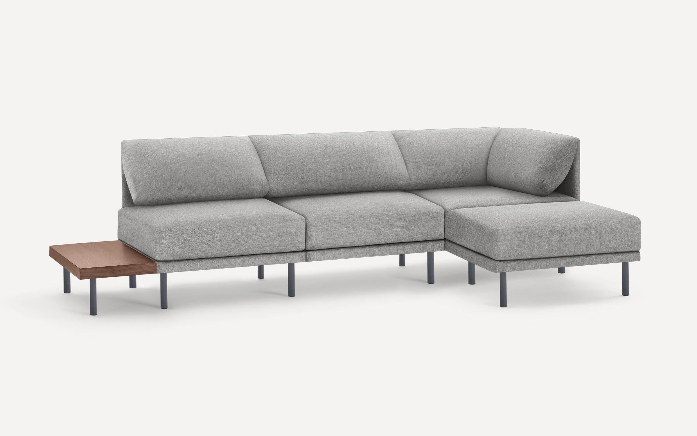 Range 4-Piece One Arm Sectional Lounger with Table