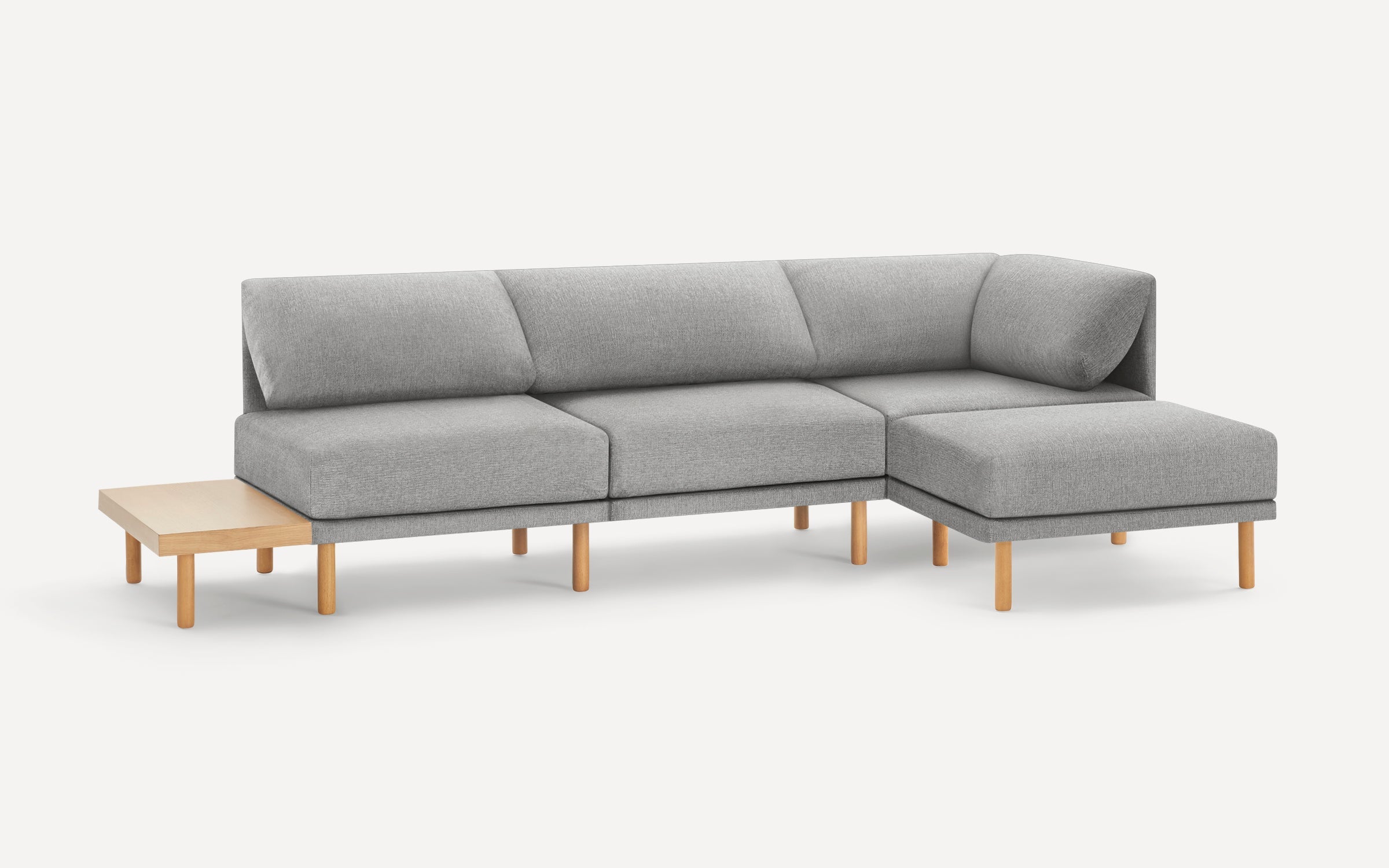 Range 4-Piece One Arm Sectional Lounger with Table
