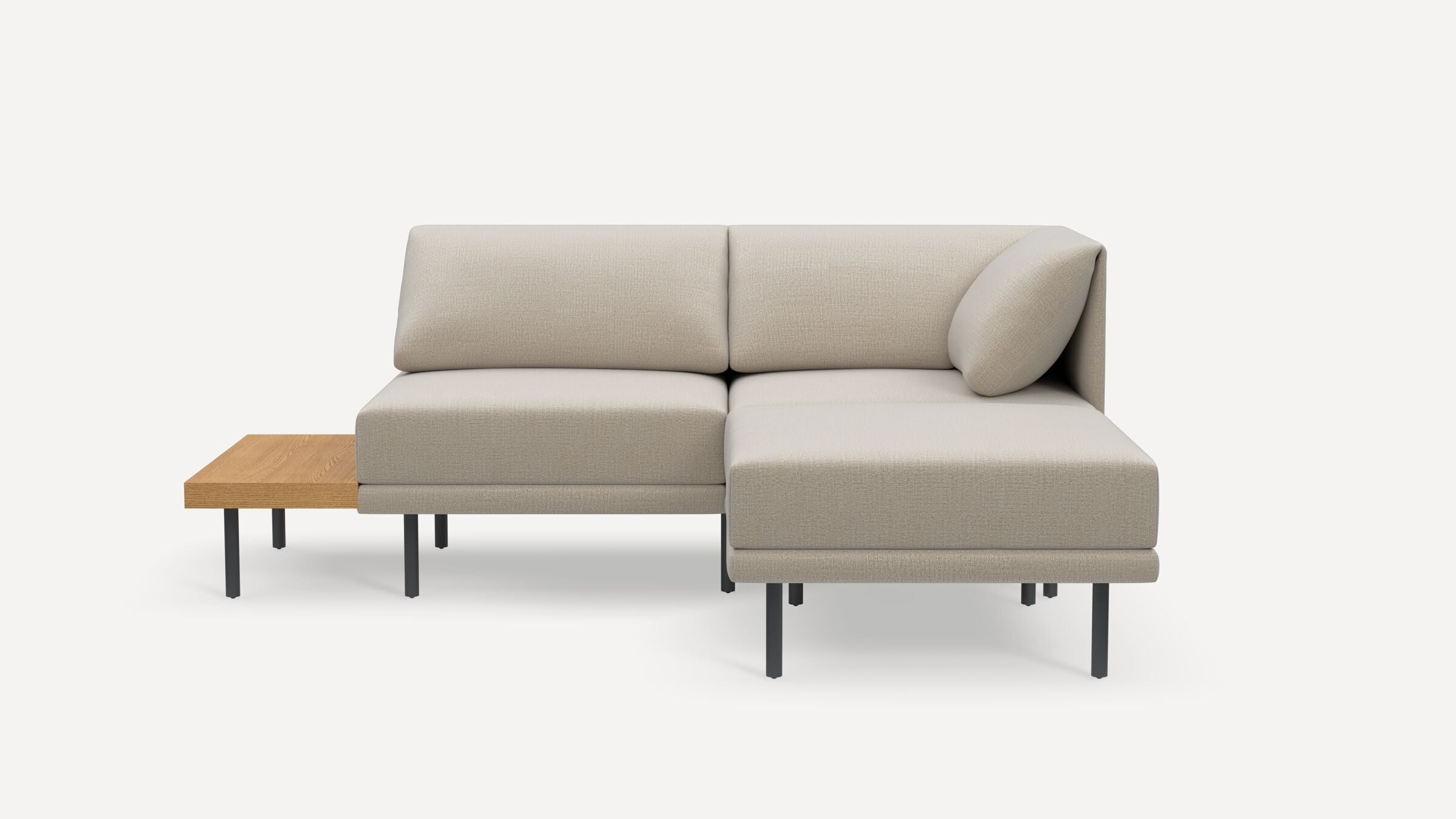 Range Plus 3-Piece One Arm Sectional Lounger with Table