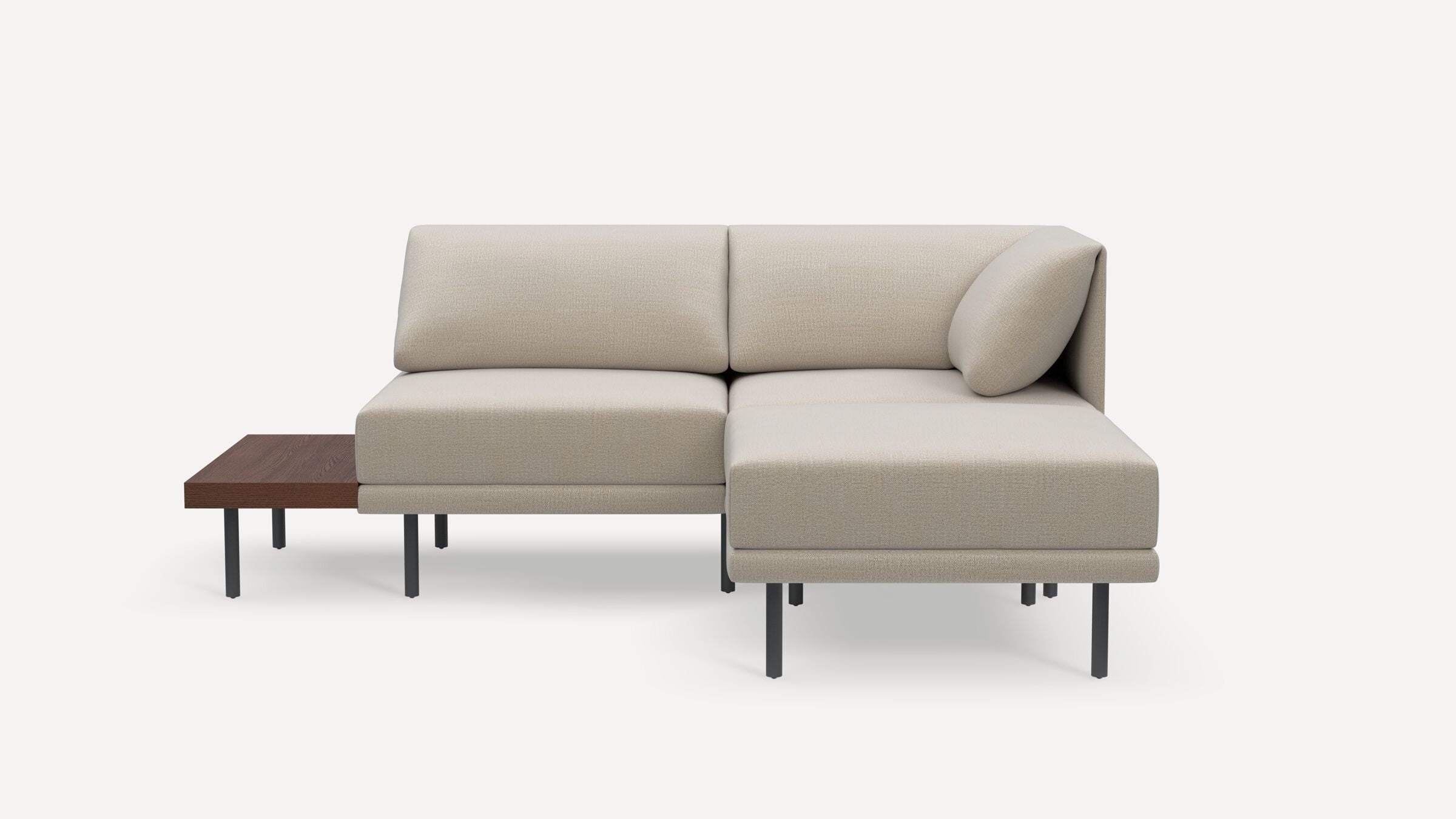 Range Plus 3-Piece One Arm Sectional Lounger with Table