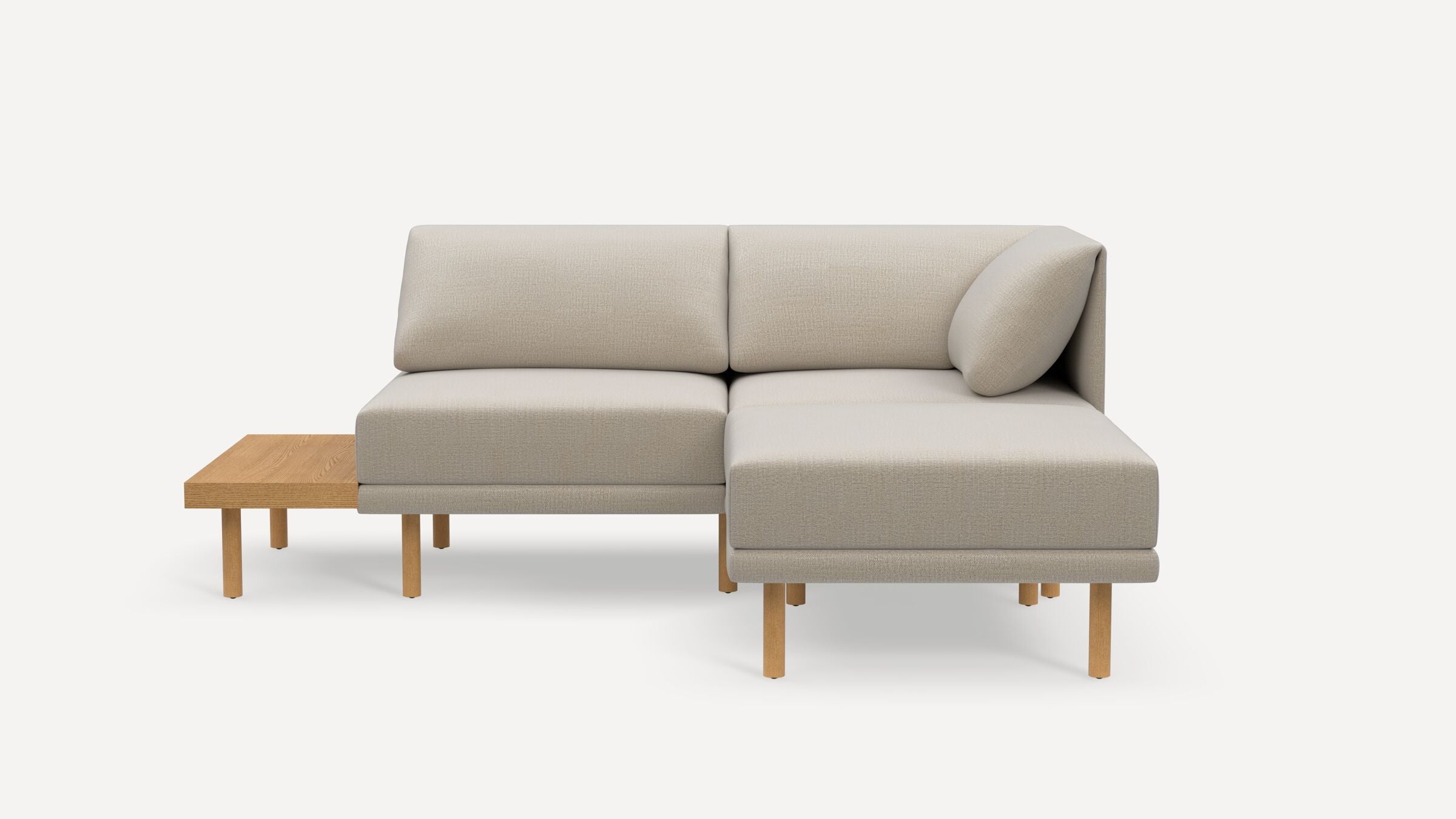 Range Plus 3-Piece One Arm Sectional Lounger with Table