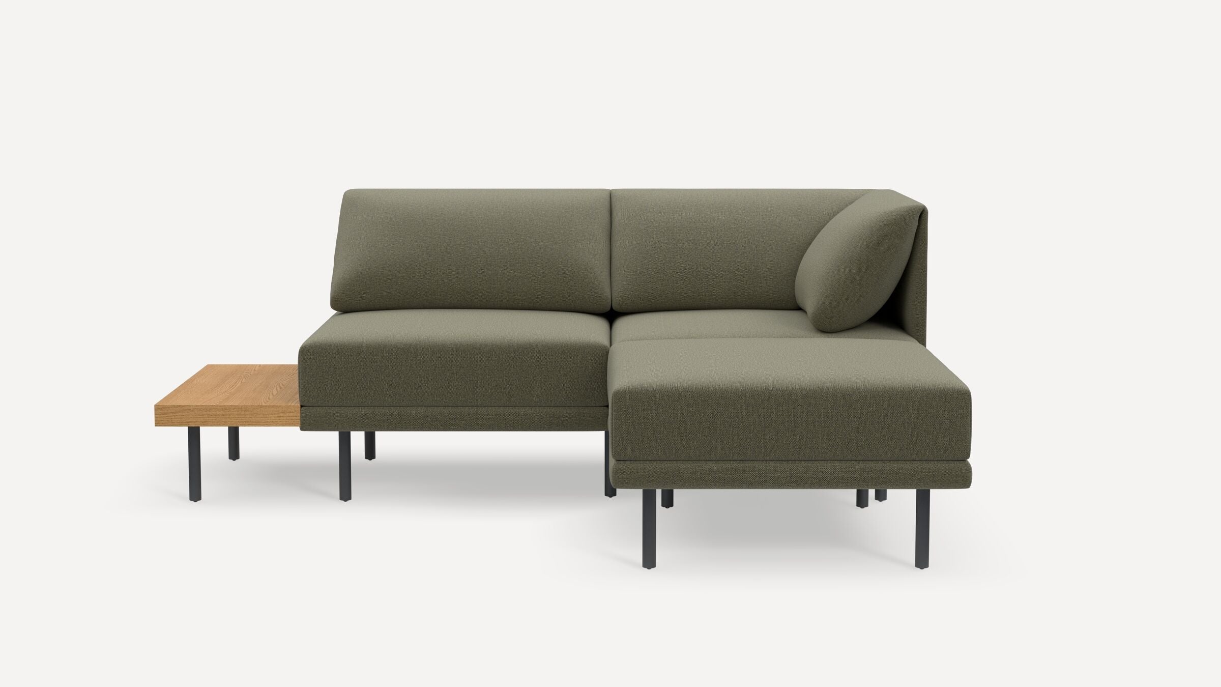 Range Plus 3-Piece One Arm Sectional Lounger with Table