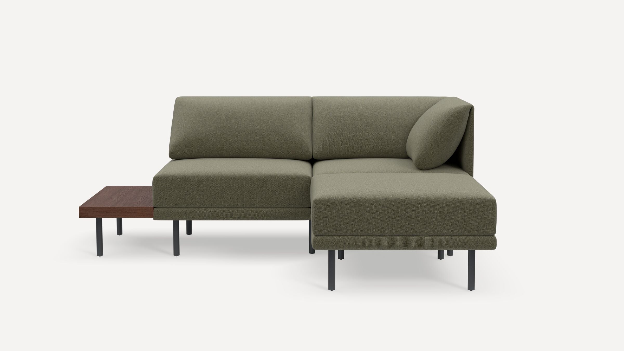 Range Plus 3-Piece One Arm Sectional Lounger with Table