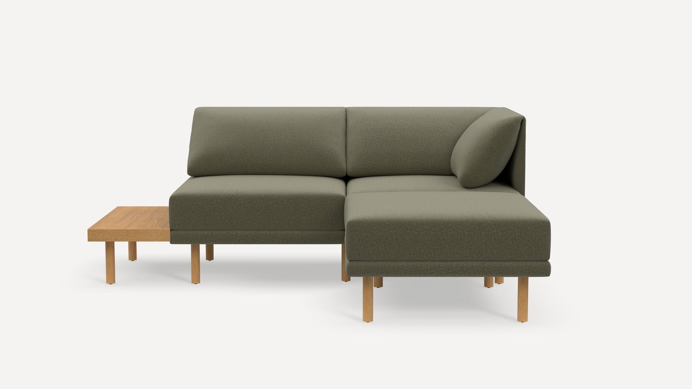 Range Plus 3-Piece One Arm Sectional Lounger with Table