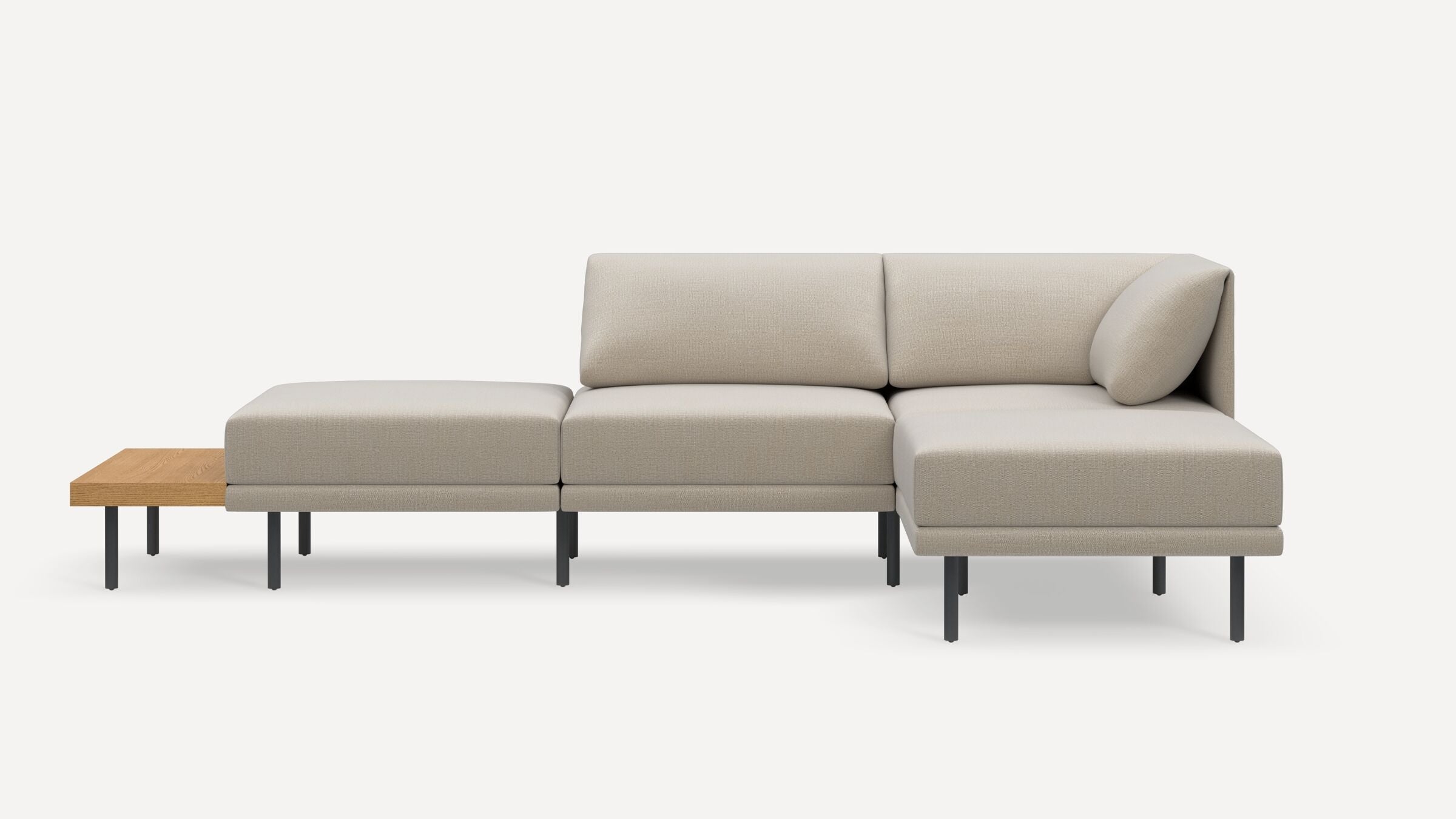 Range Plus 4-Piece Open Sectional Double Lounger with Table