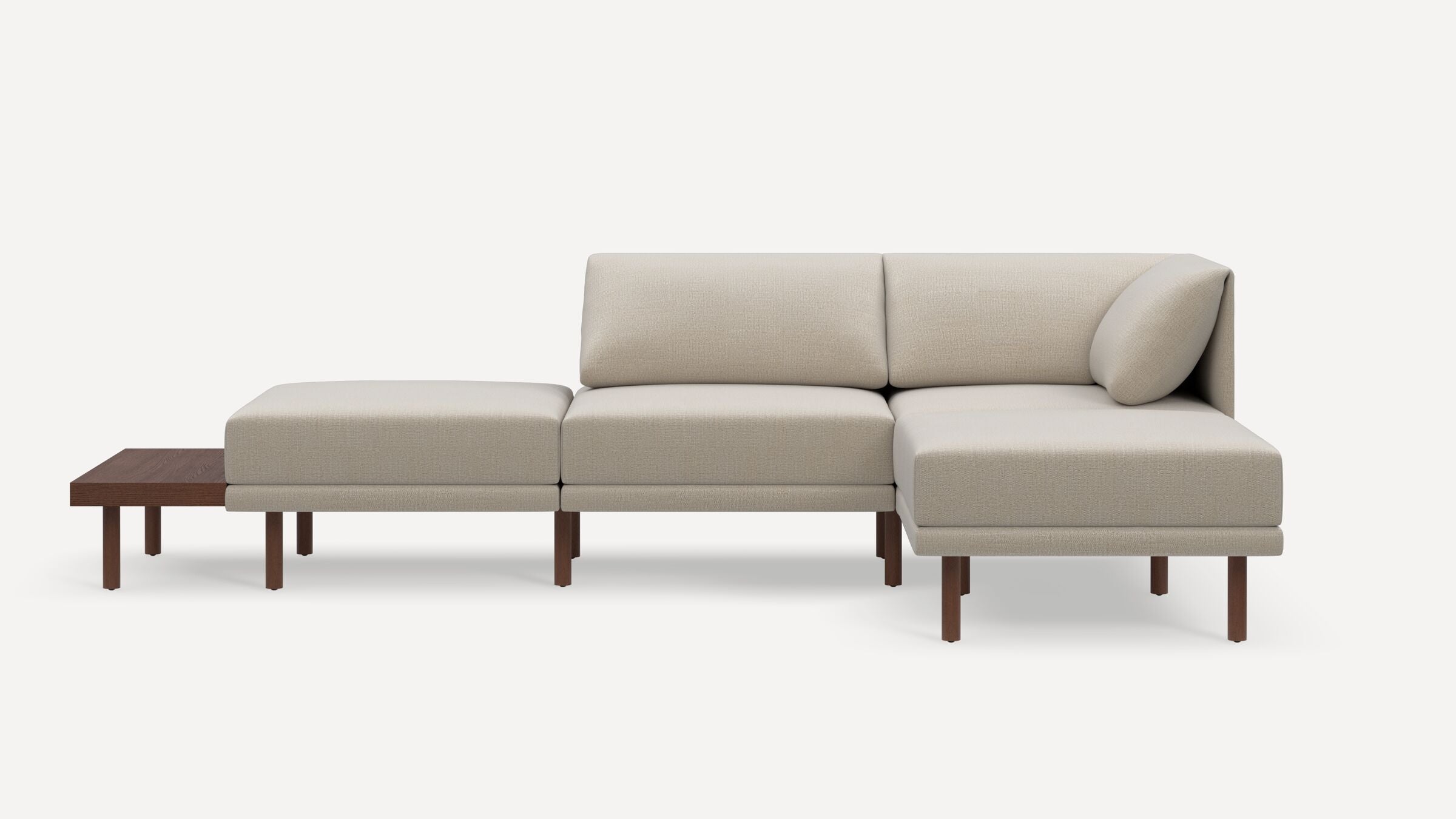 Range Plus 4-Piece Open Sectional Double Lounger with Table