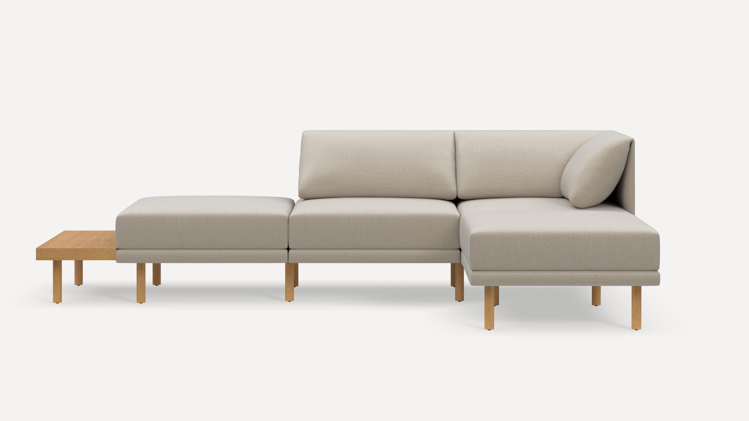 Range Plus 4-Piece Open Sectional Double Lounger with Table