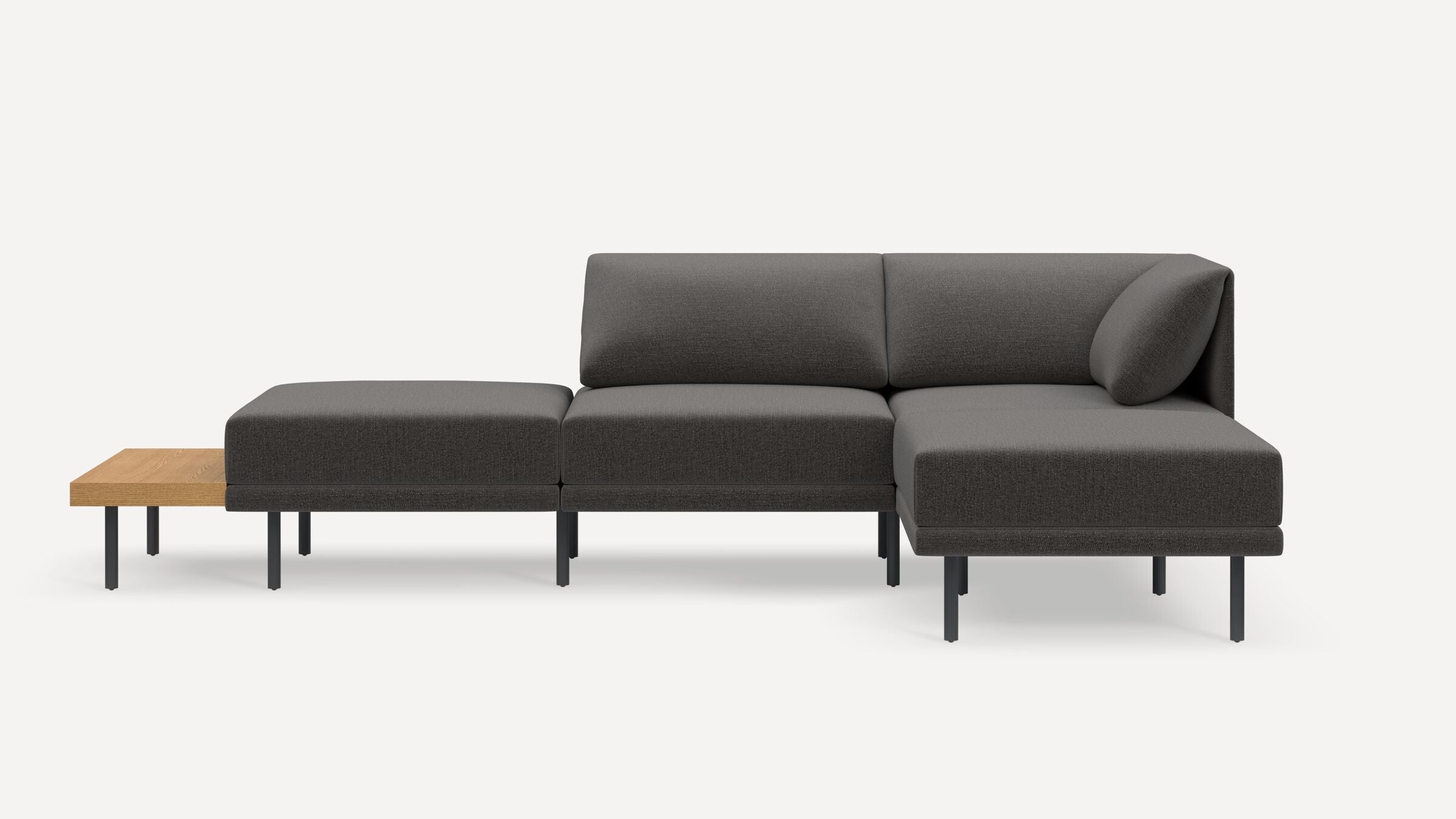 Range Plus 4-Piece Open Sectional Double Lounger with Table