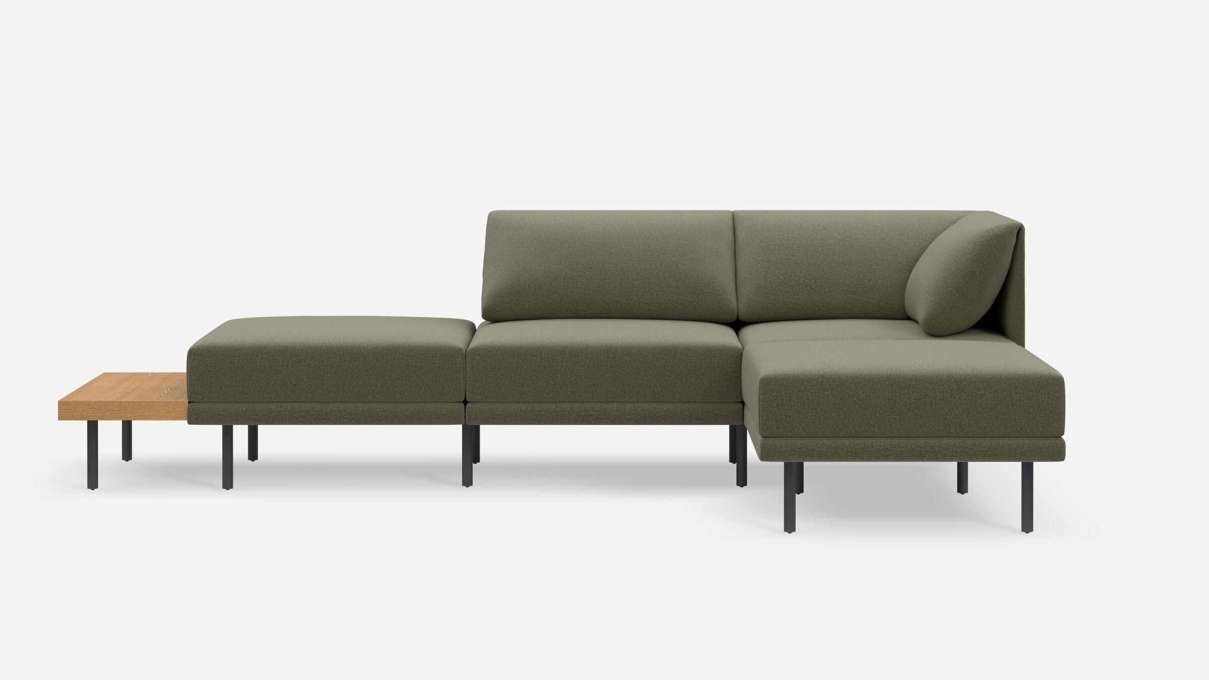 Range Plus 4-Piece Open Sectional Double Lounger with Table