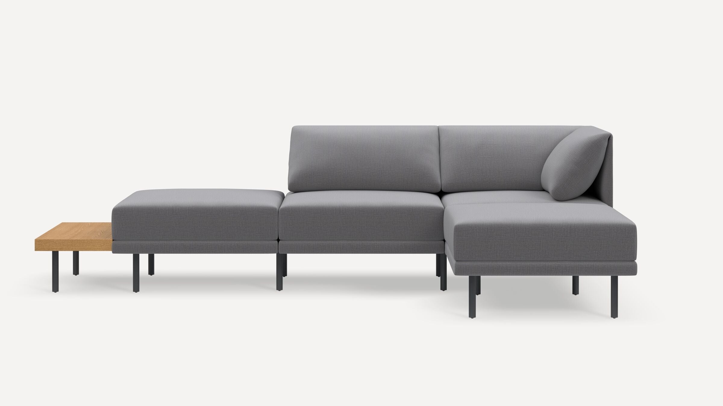 Range Plus 4-Piece Open Sectional Double Lounger with Table