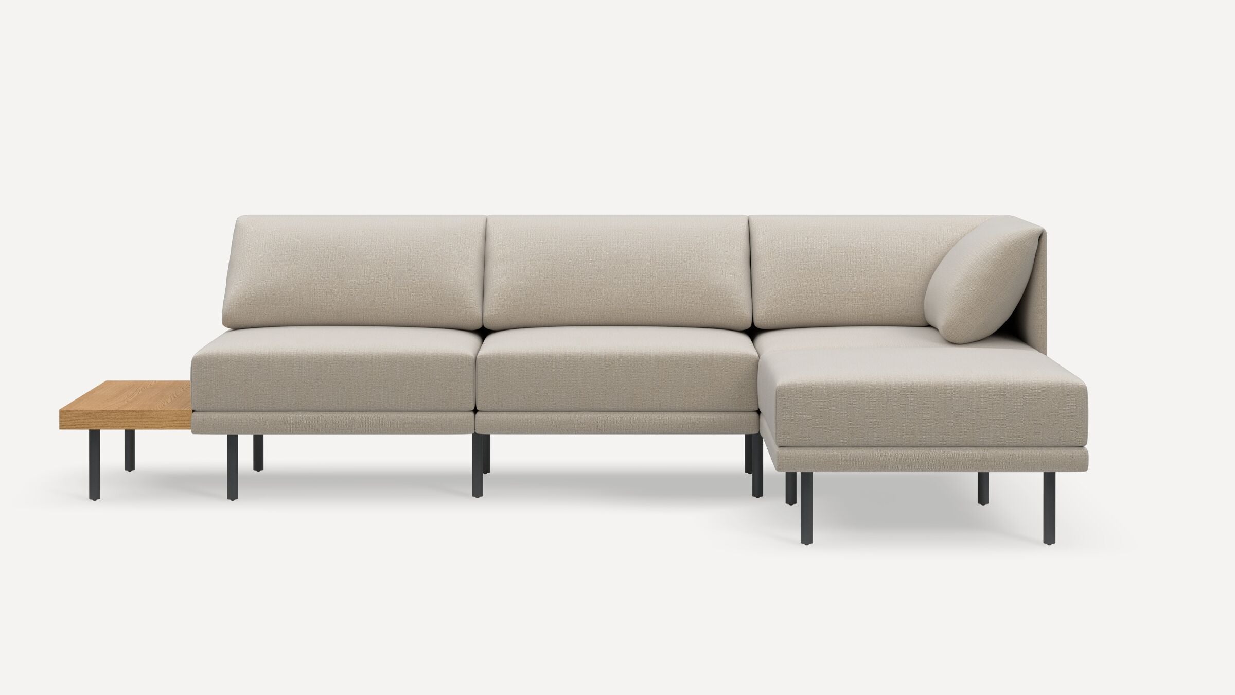 Range Plus 4-Piece One Arm Sectional Lounger with Table