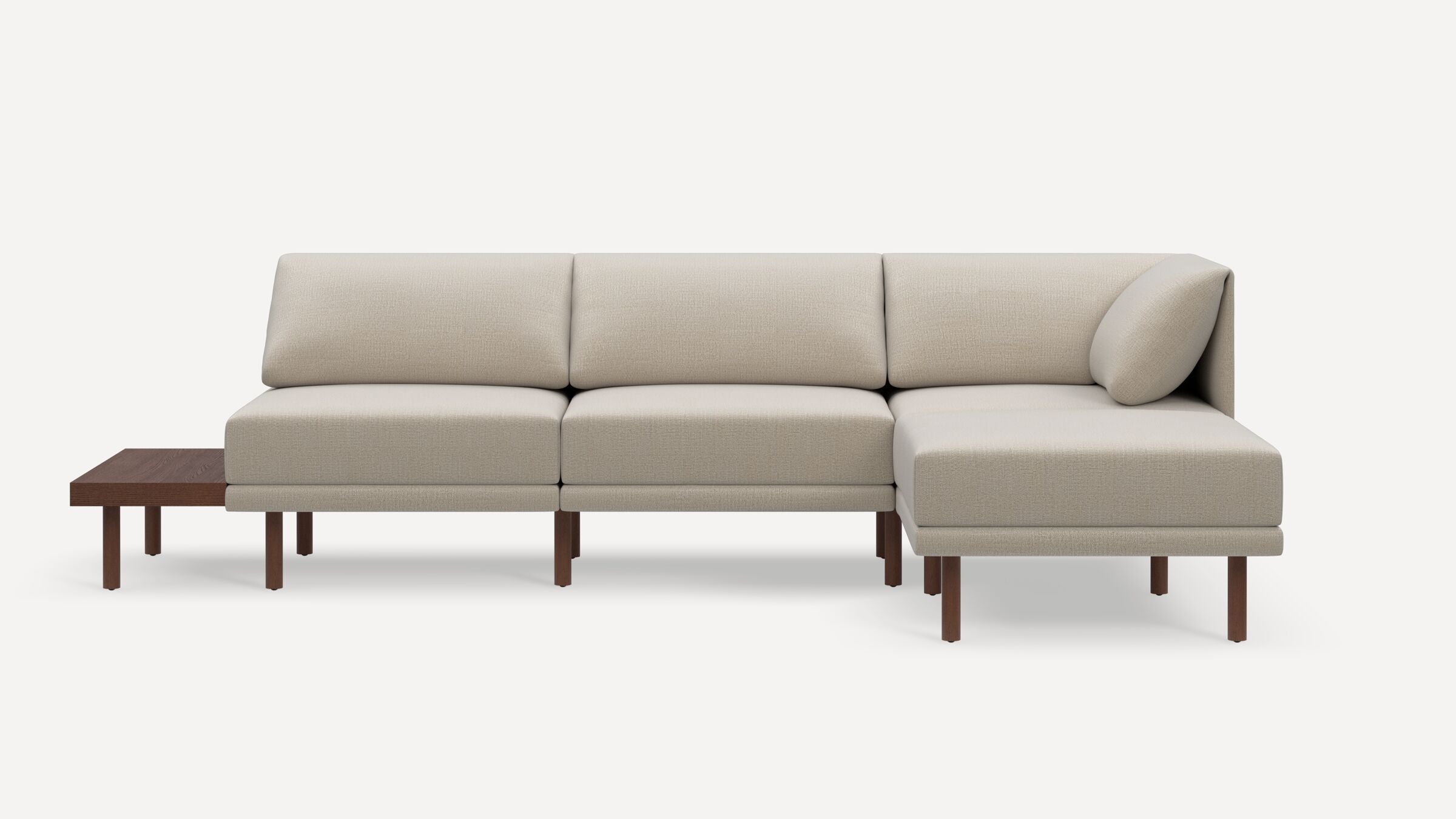 Range Plus 4-Piece One Arm Sectional Lounger with Table