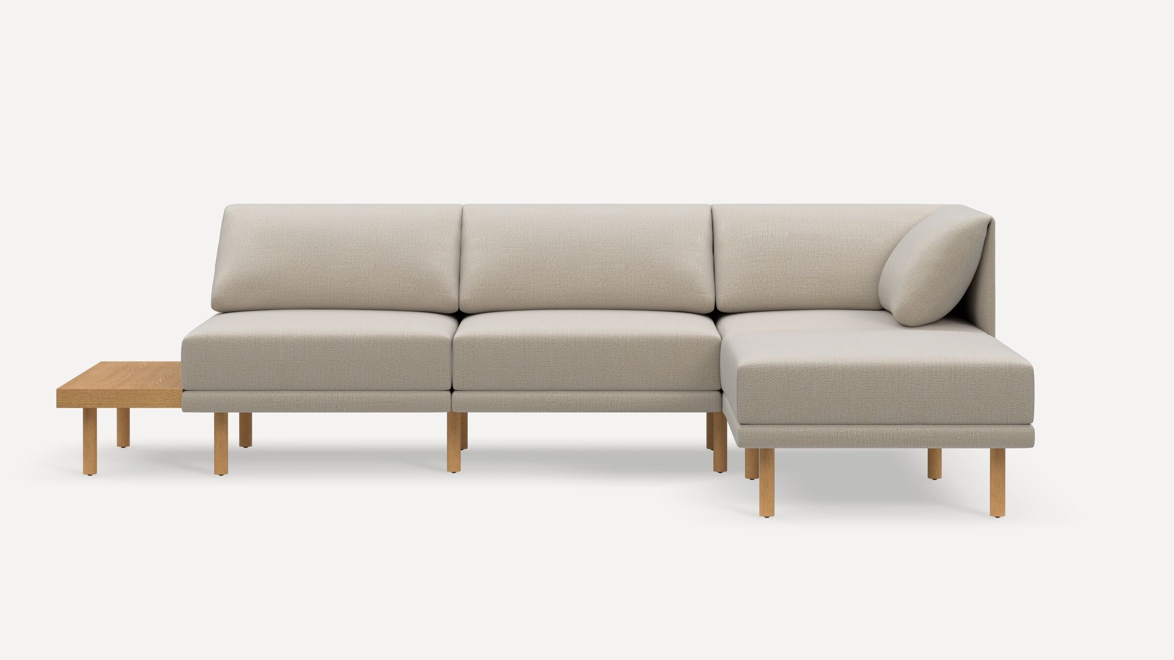 Range Plus 4-Piece One Arm Sectional Lounger with Table