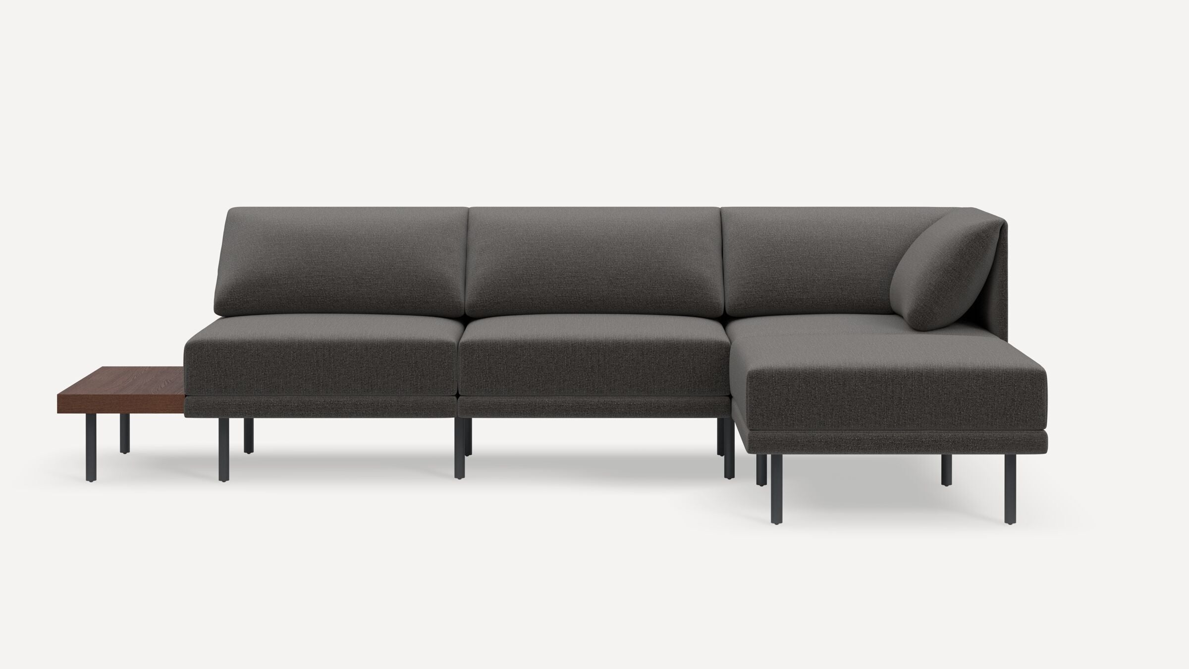 Range Plus 4-Piece One Arm Sectional Lounger with Table
