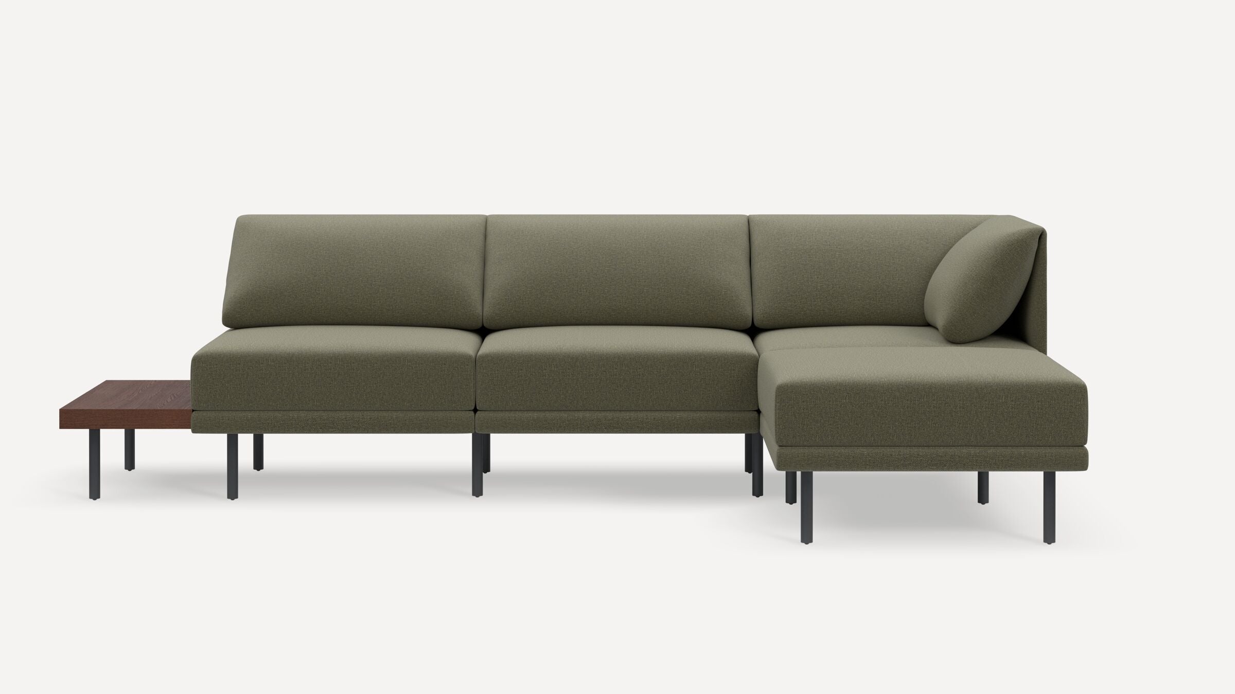 Range Plus 4-Piece One Arm Sectional Lounger with Table