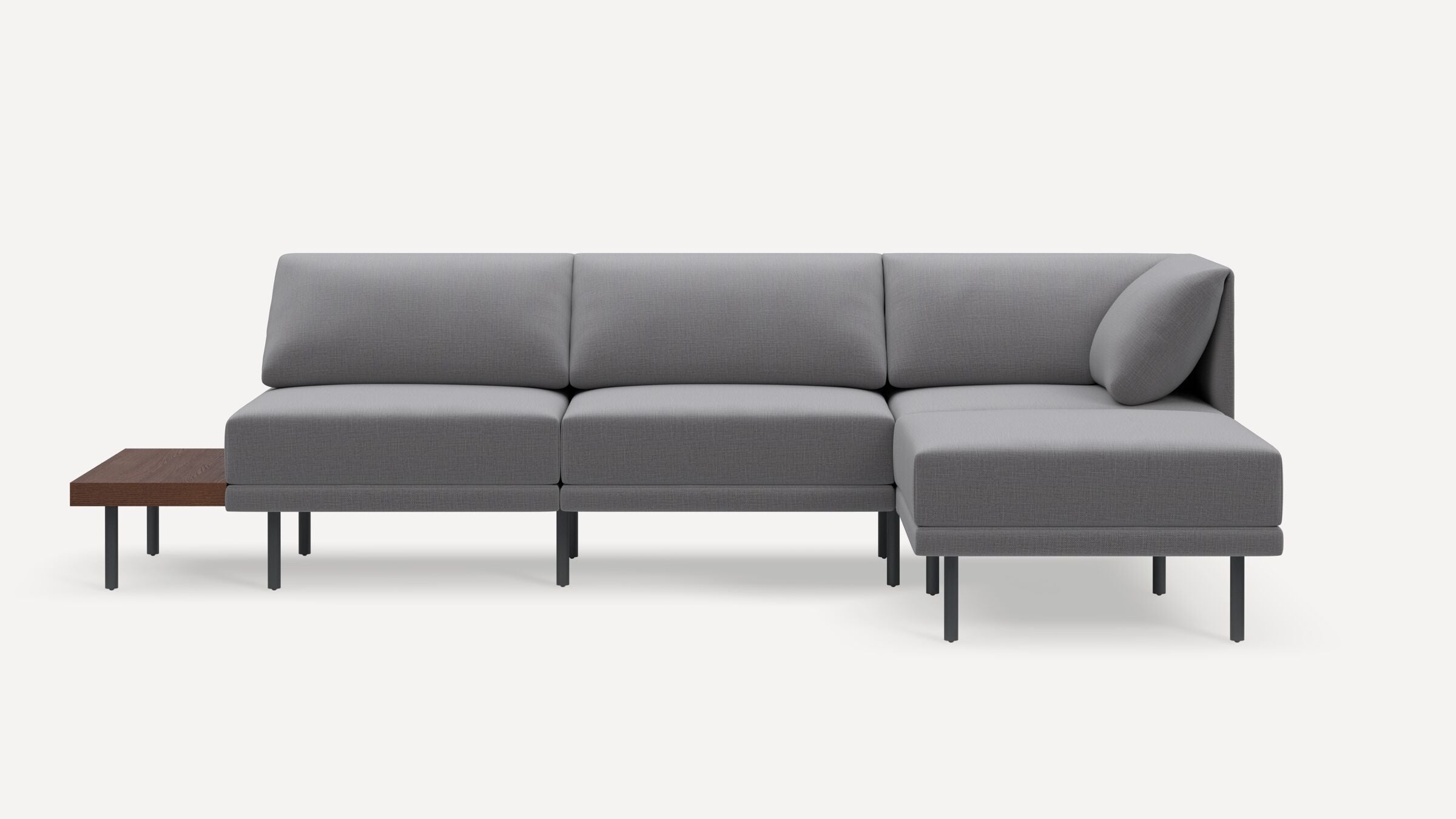 Range Plus 4-Piece One Arm Sectional Lounger with Table
