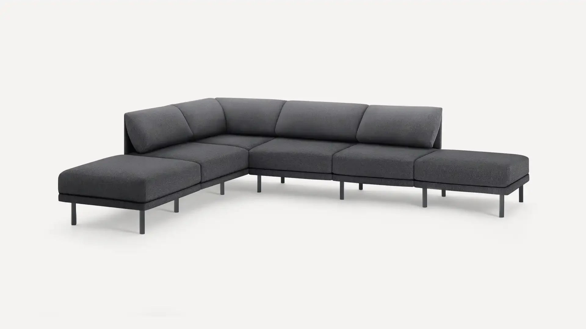 Range 6-Piece Open Sectional Double Lounger