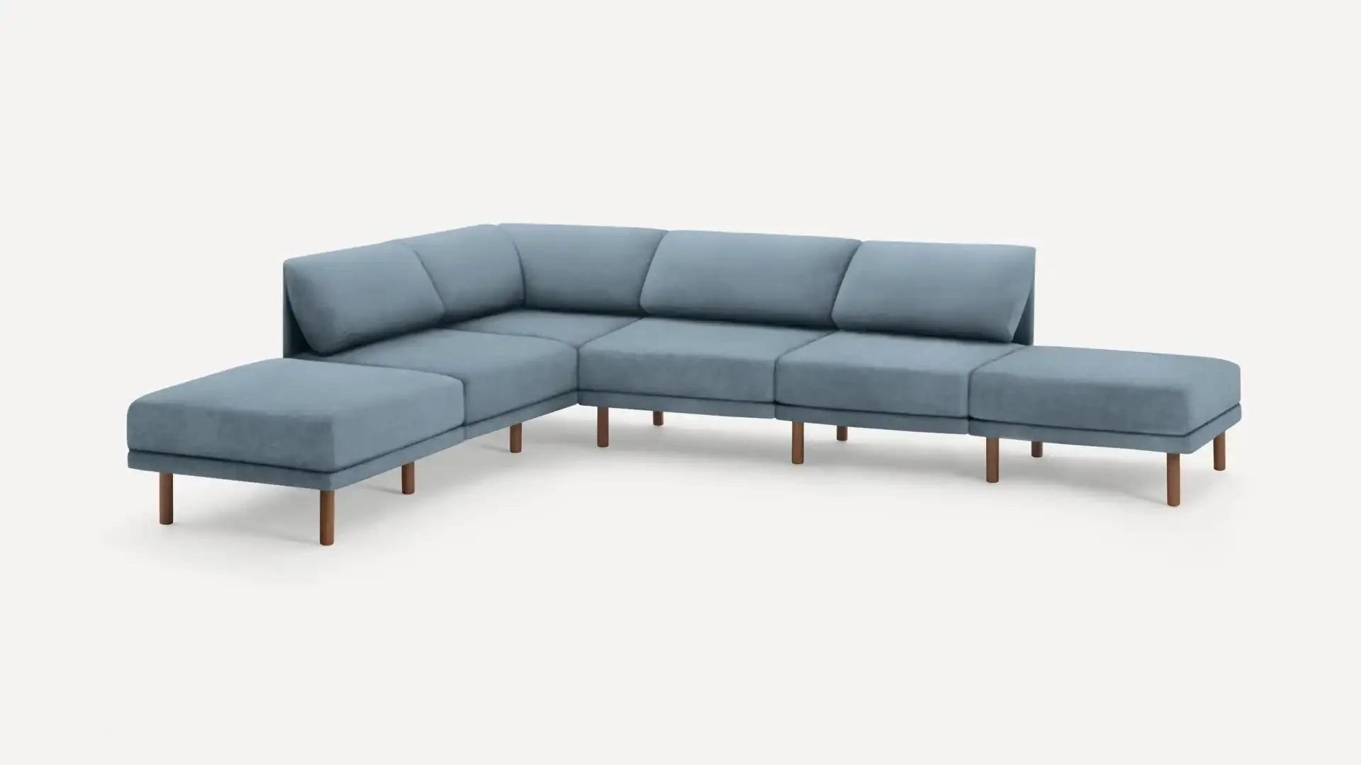 Range 6-Piece Open Sectional Double Lounger