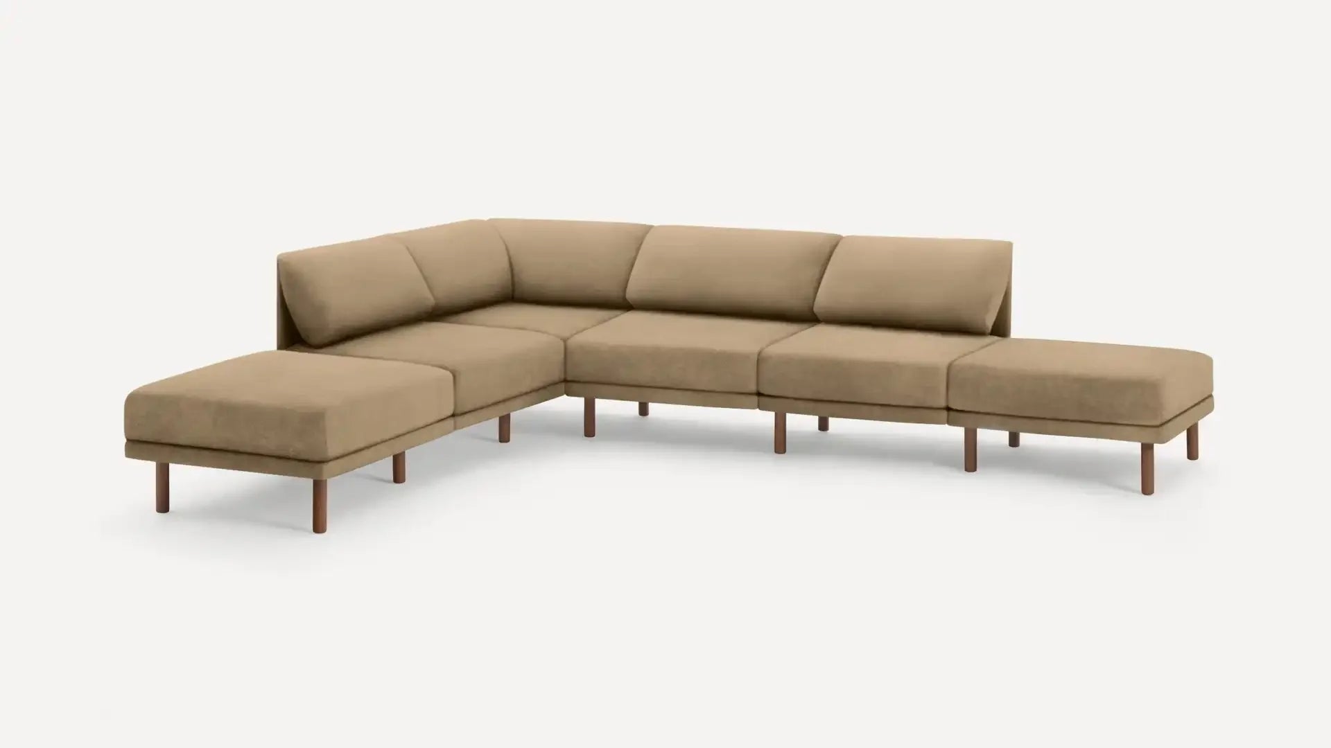 Range 6-Piece Open Sectional Double Lounger