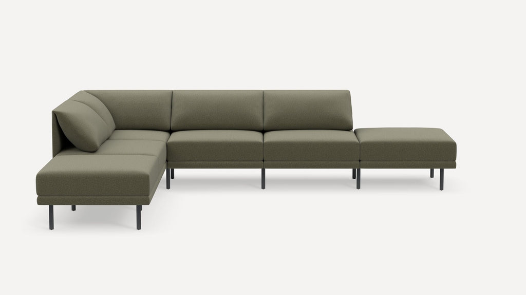 Range Plus 6-Piece Open Sectional Double Lounger