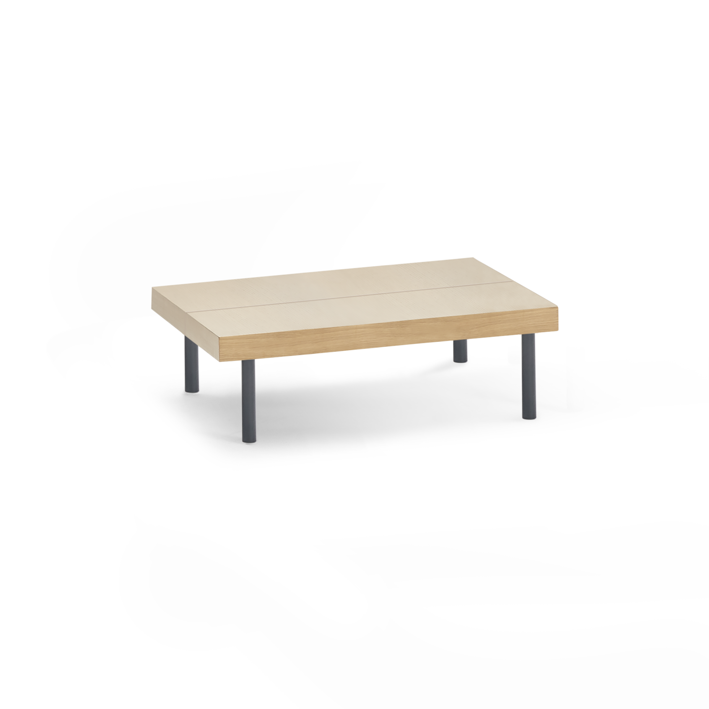 Range Double Table - Black Metal Legs - Walnut Table