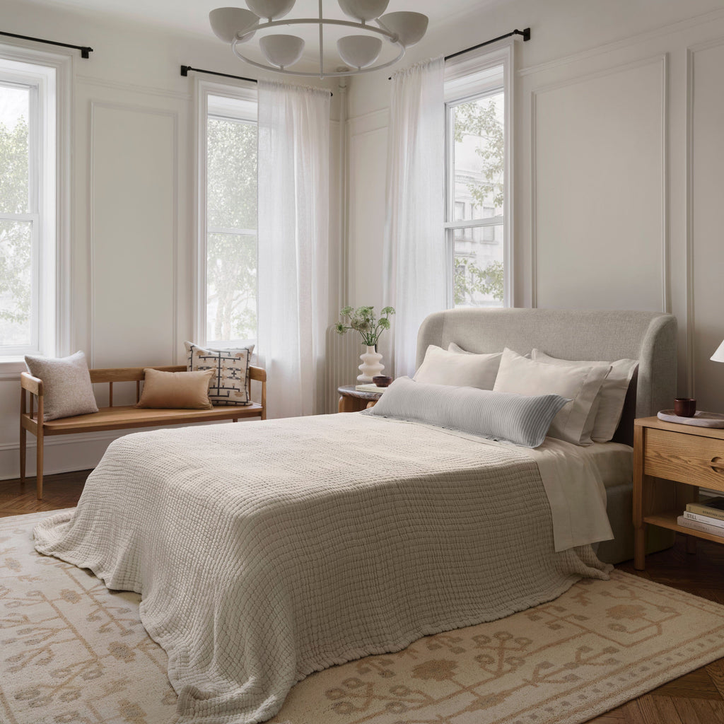Stonewashed Organic Cotton Percale Sheet Set