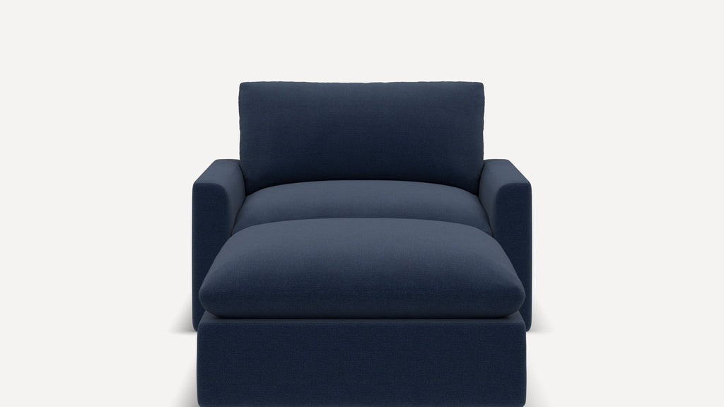 Russet Armchair with Ottoman