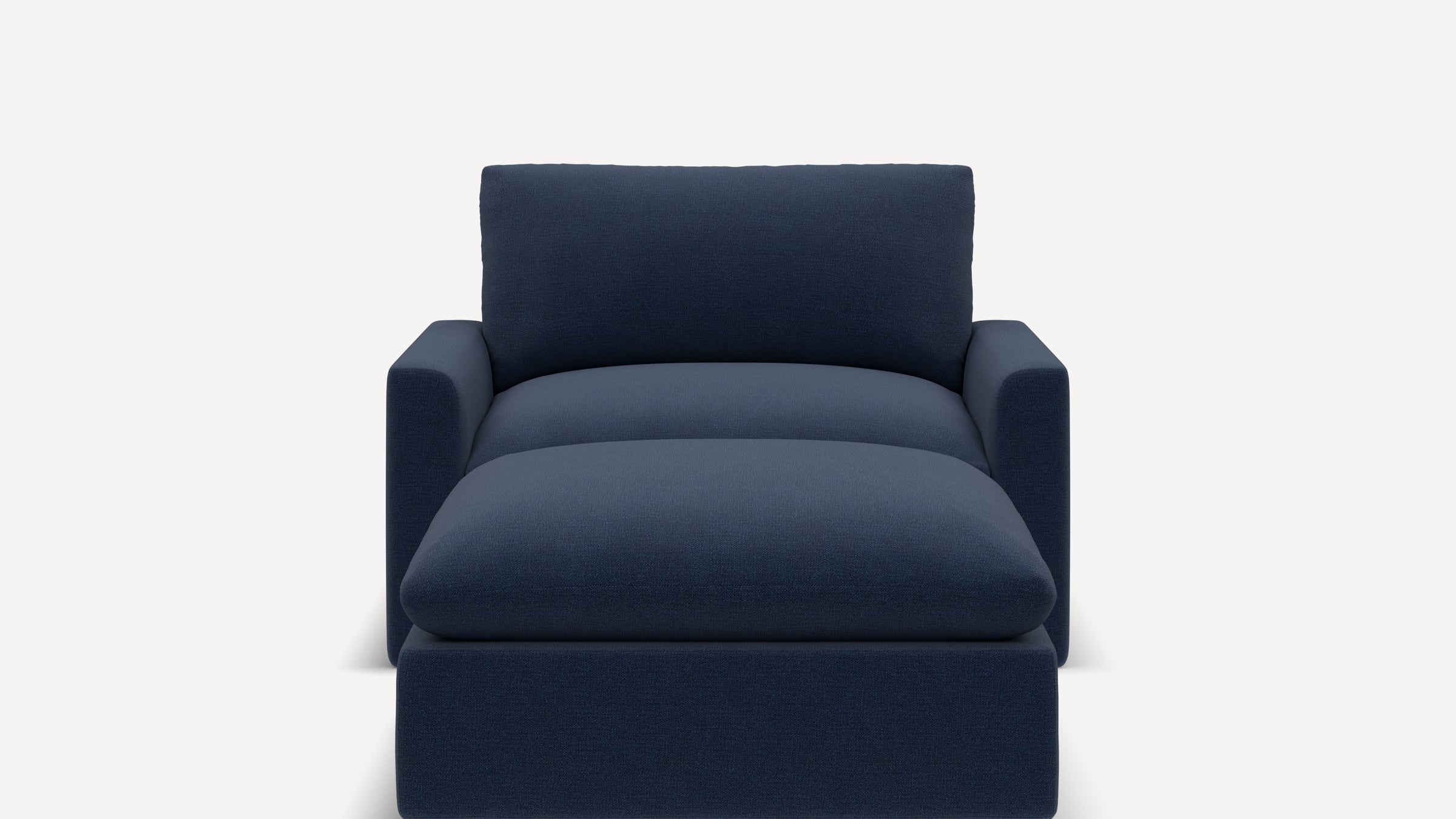 Russet Armchair with Ottoman